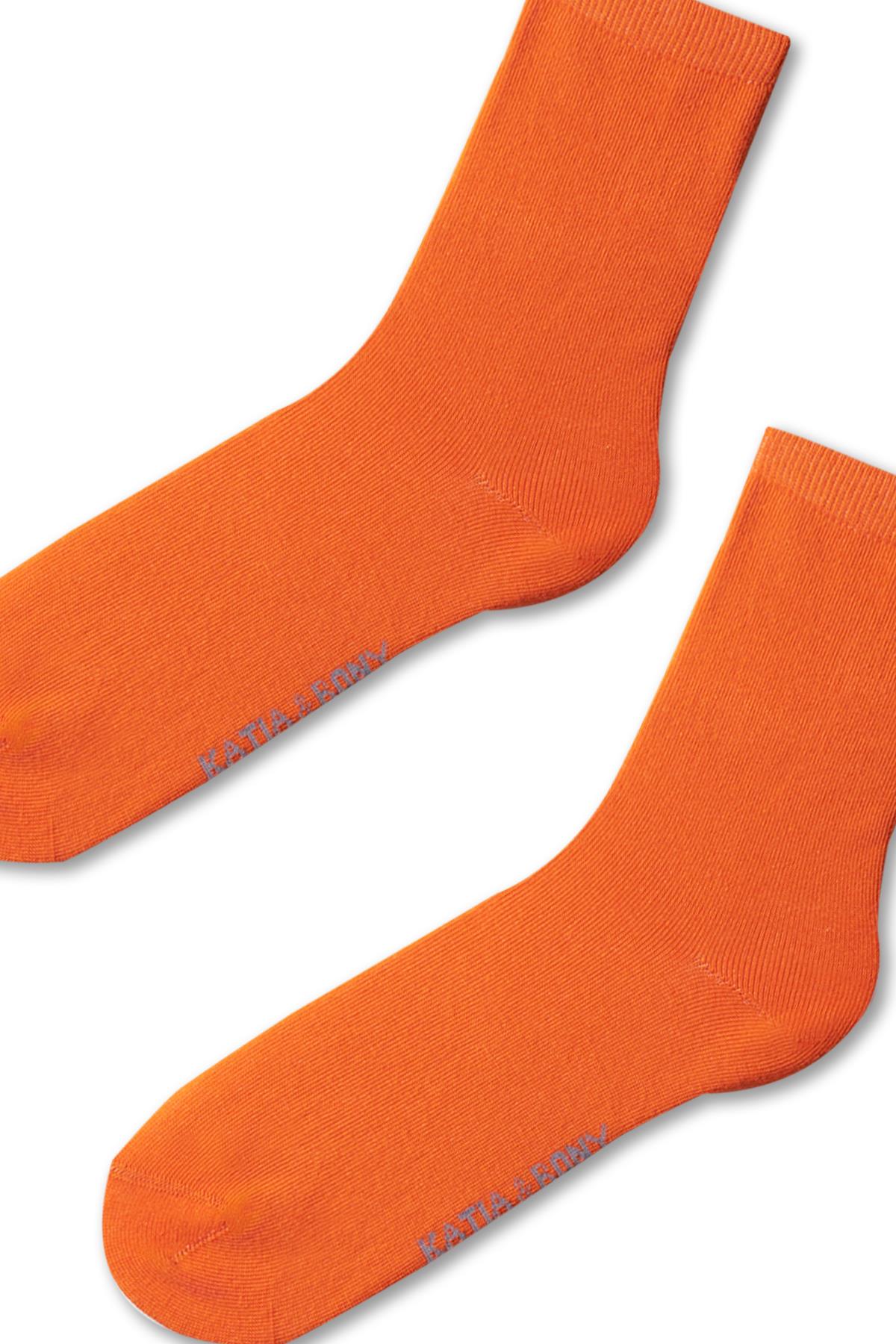 Womens Family Basic Socket Socks Orange