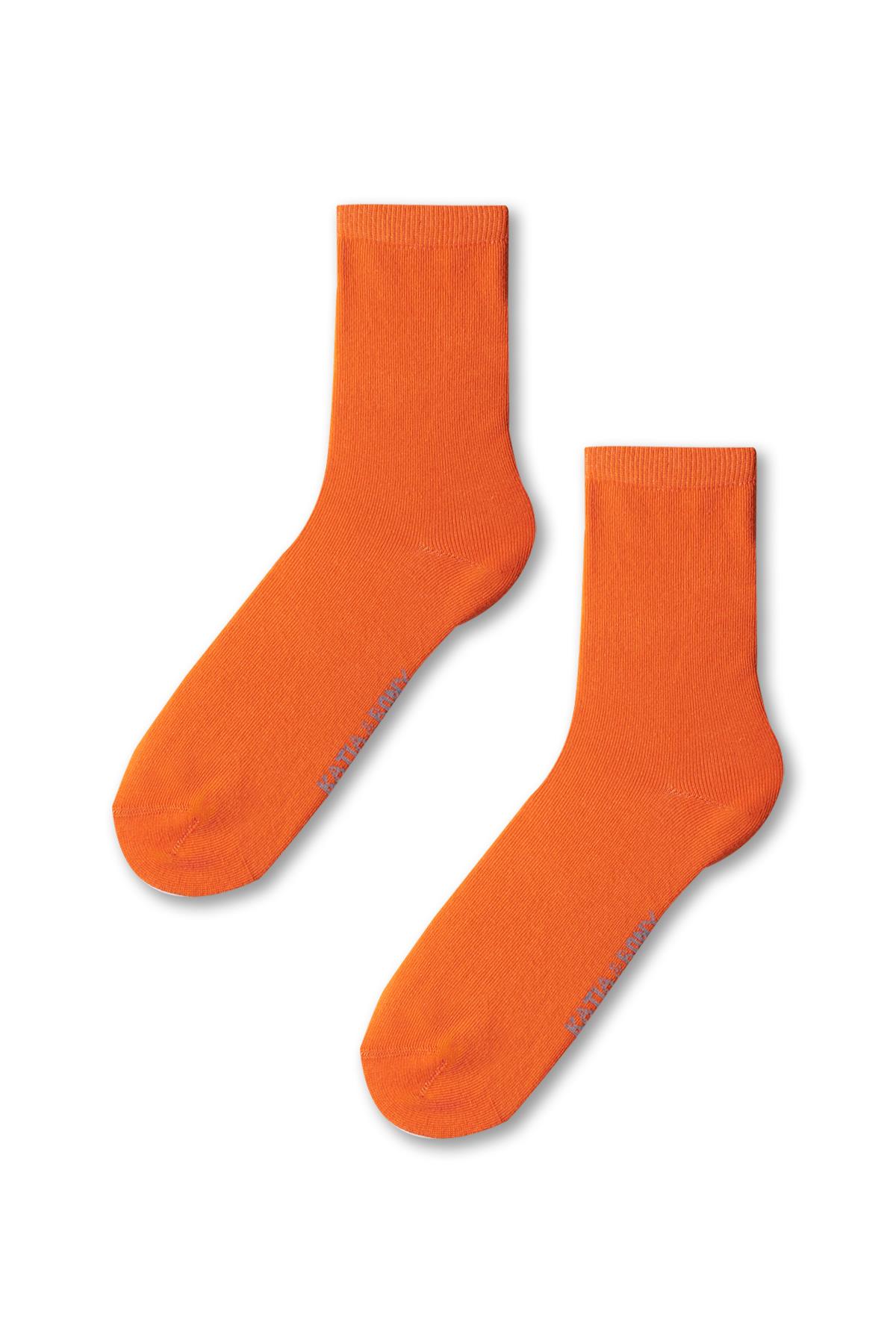 Womens Family Basic Socket Socks Orange