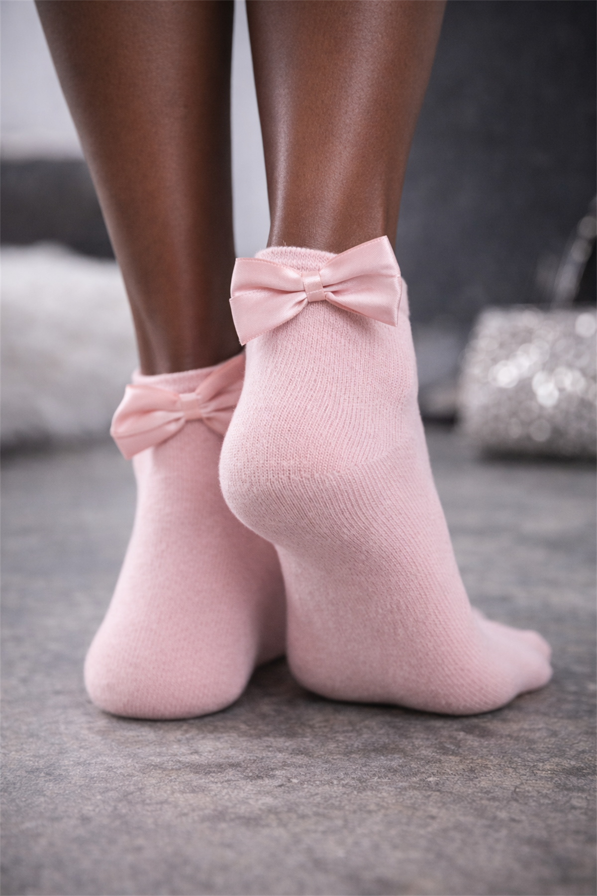 Kadın Fiyonklu Modal Soket Çorap Pembe