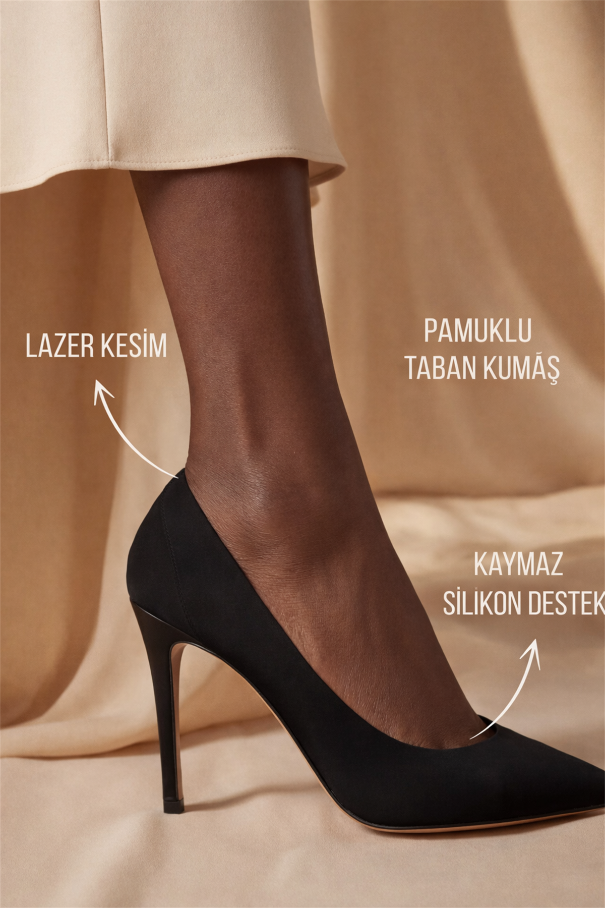 Kadın Görünmez Babet Çorap Siyah