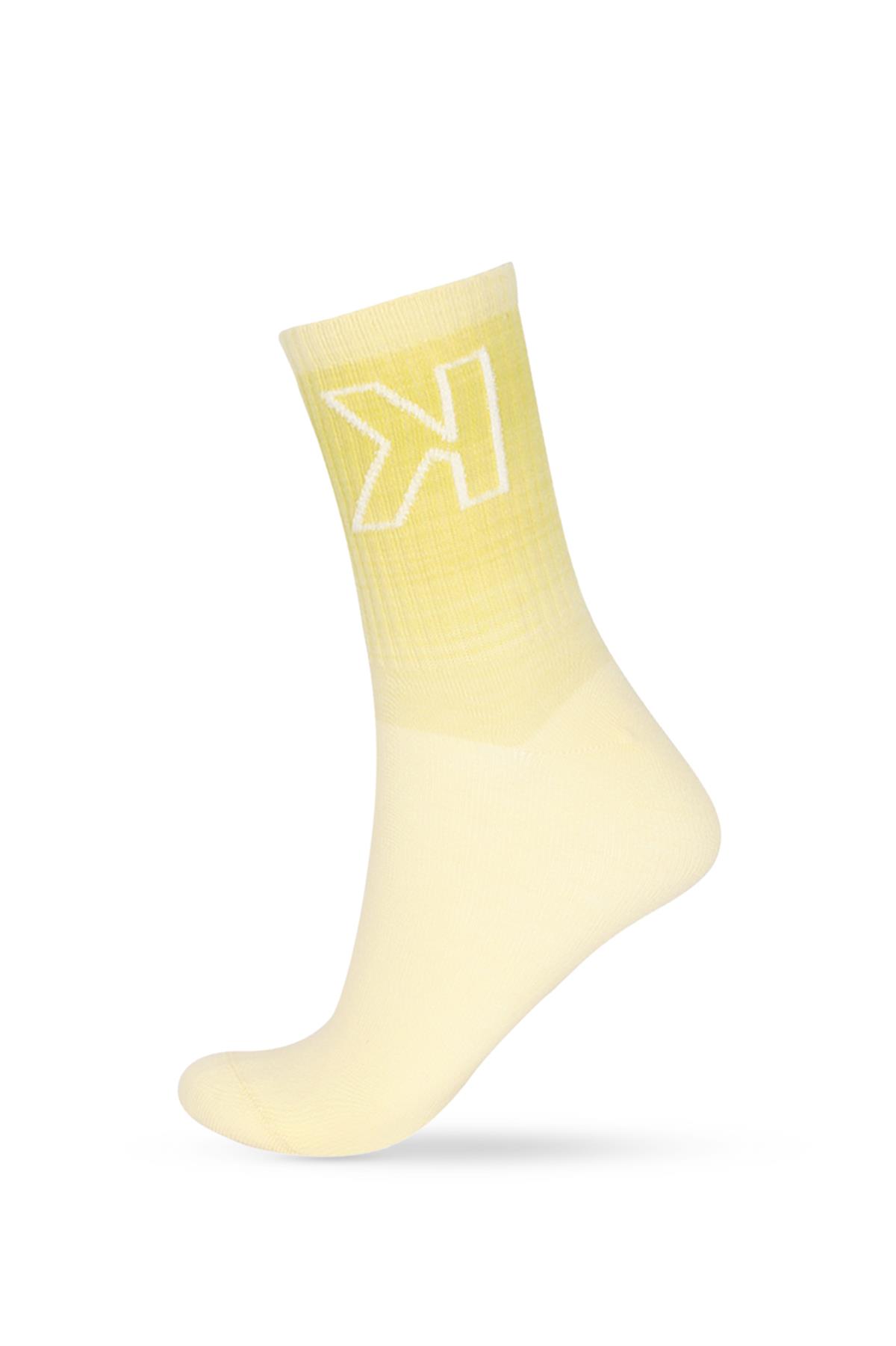 Womens Letter Pattern Gradient Color 2-Pack Sock