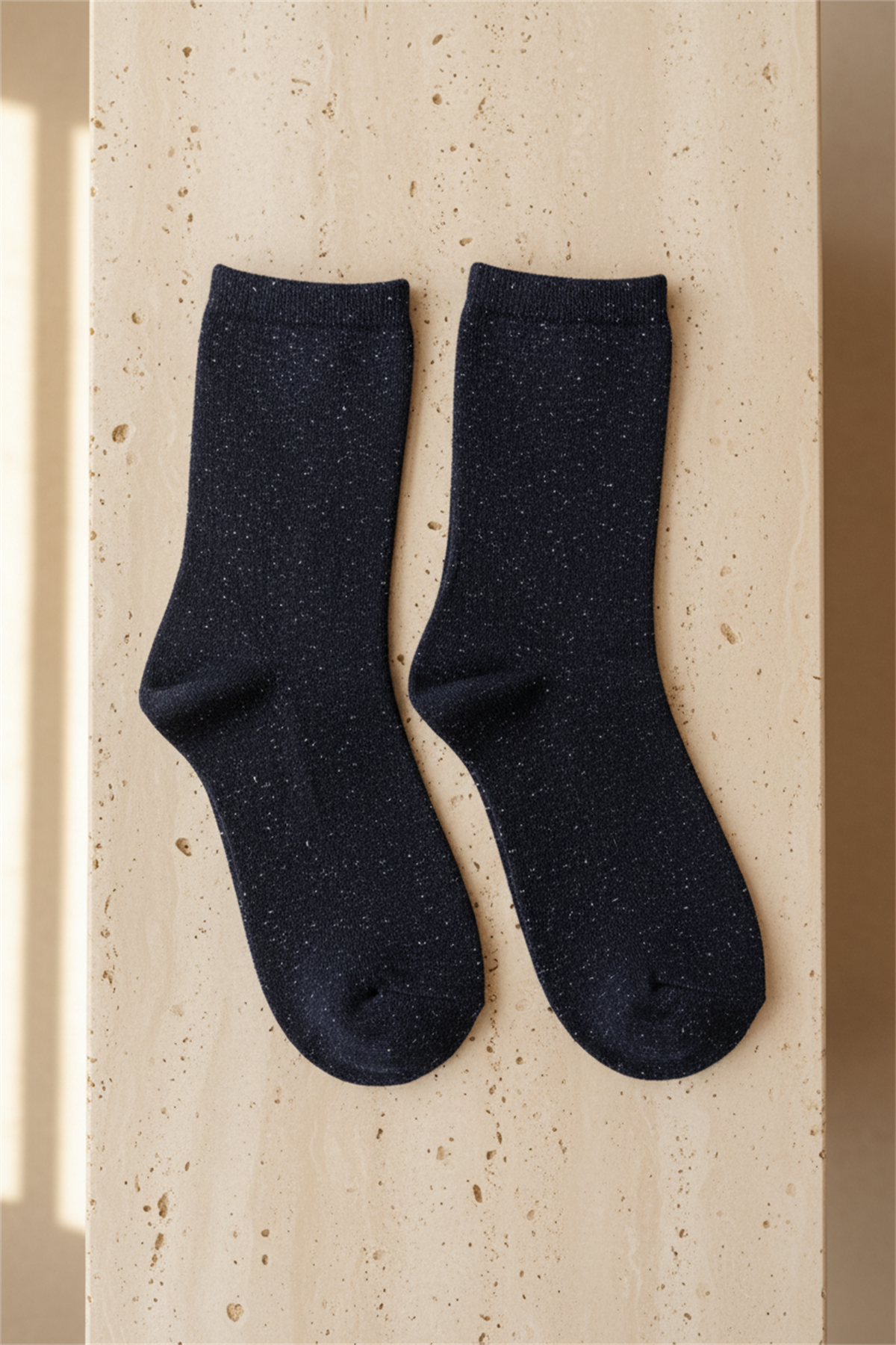 Kadın Lacivert Renkli Sim Detaylı Soket Çorap