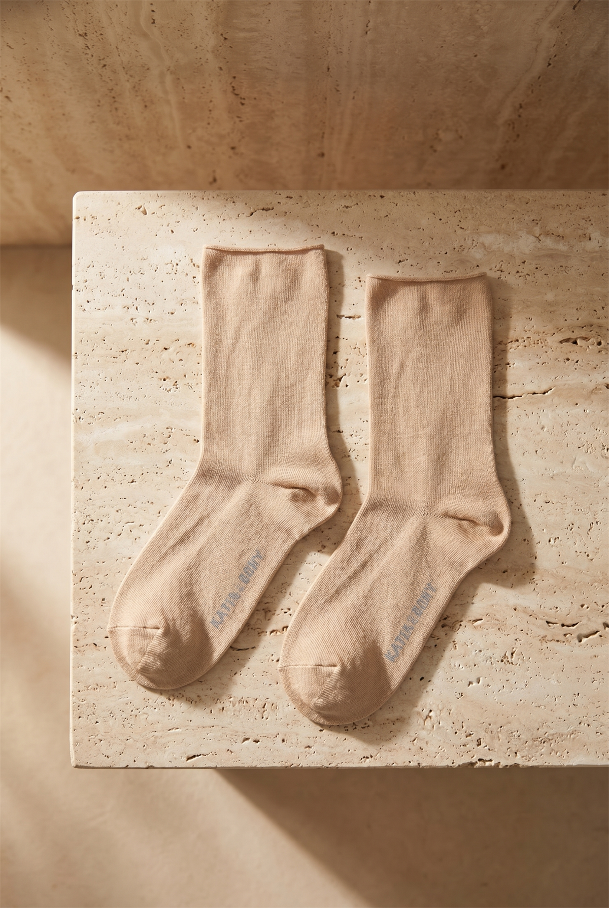 Kadın Latte Renkli Lastiksiz Modal Kumaş İnce Soket Çorap