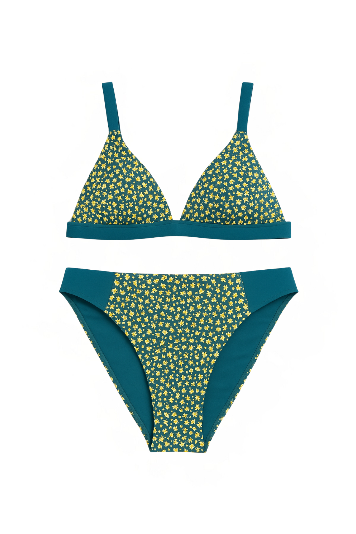 Womens Lemon Party Bikini Set Green