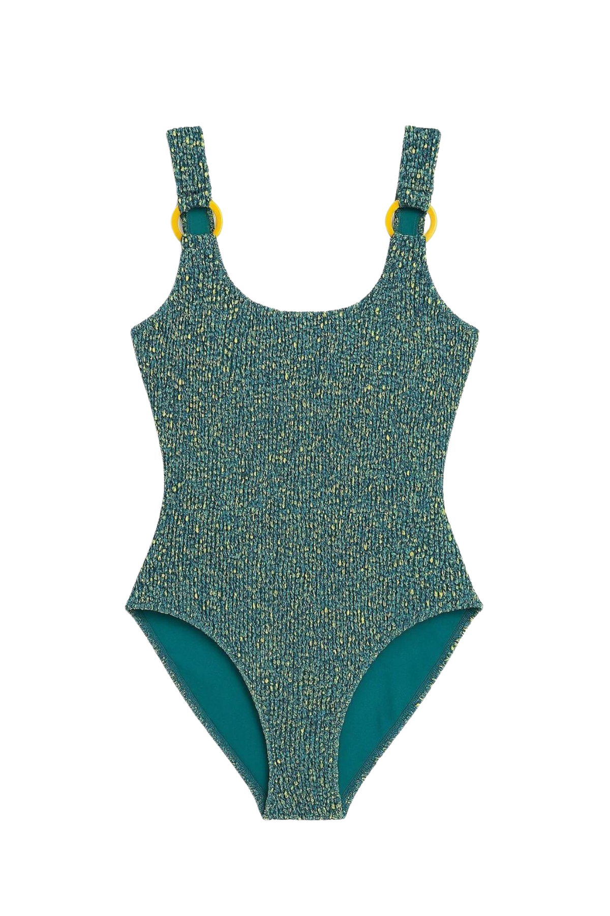 Womens Lemon Party Patterned Swimsuit Green
