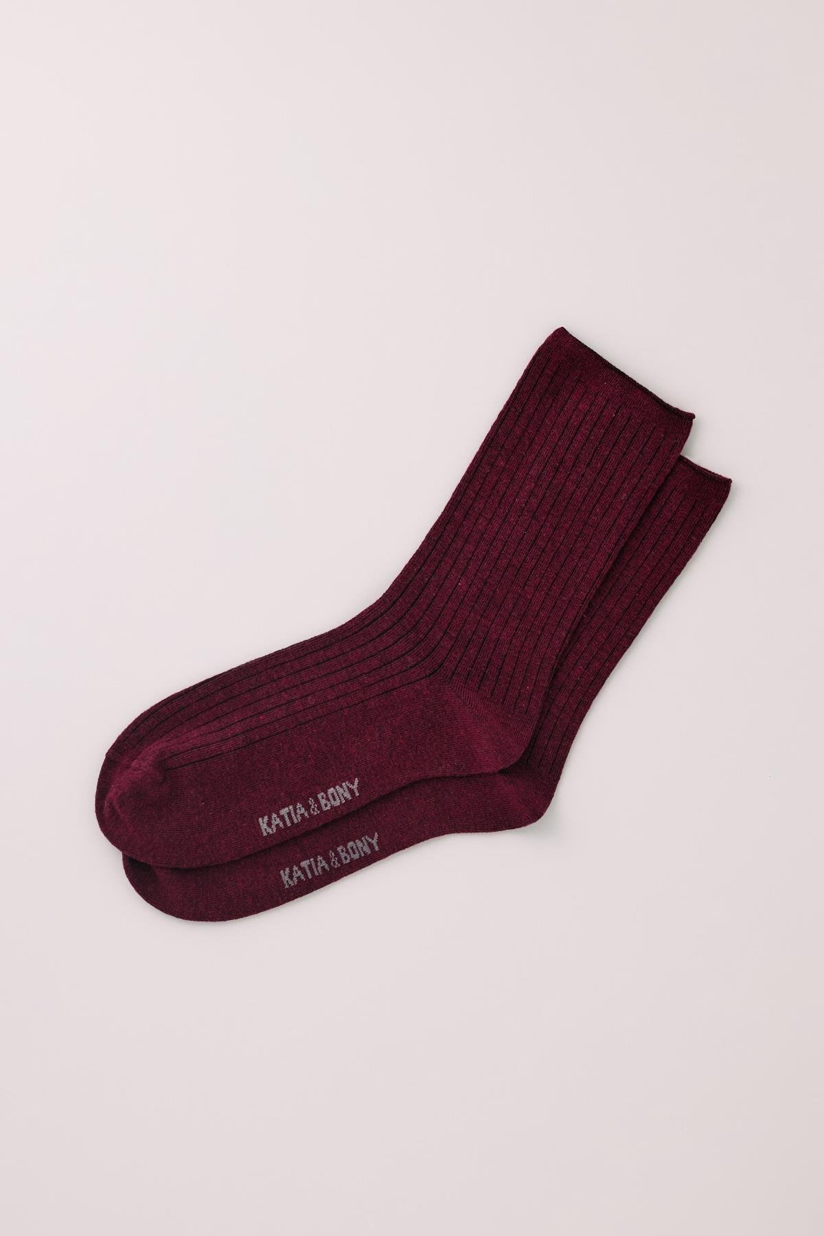 Womens Lyocell Burgundy Colored Socket Socks