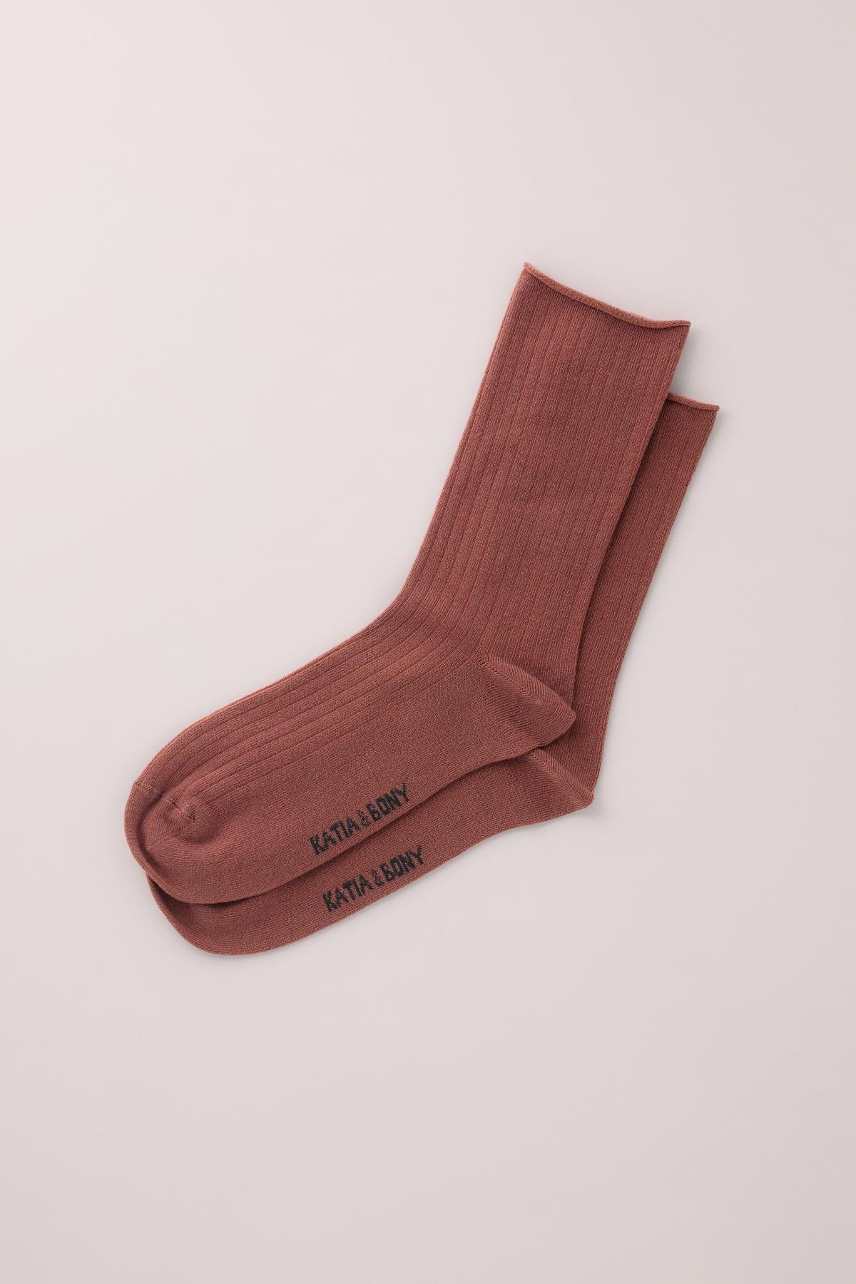Womens Lyocell Dusty Rose Color Sock