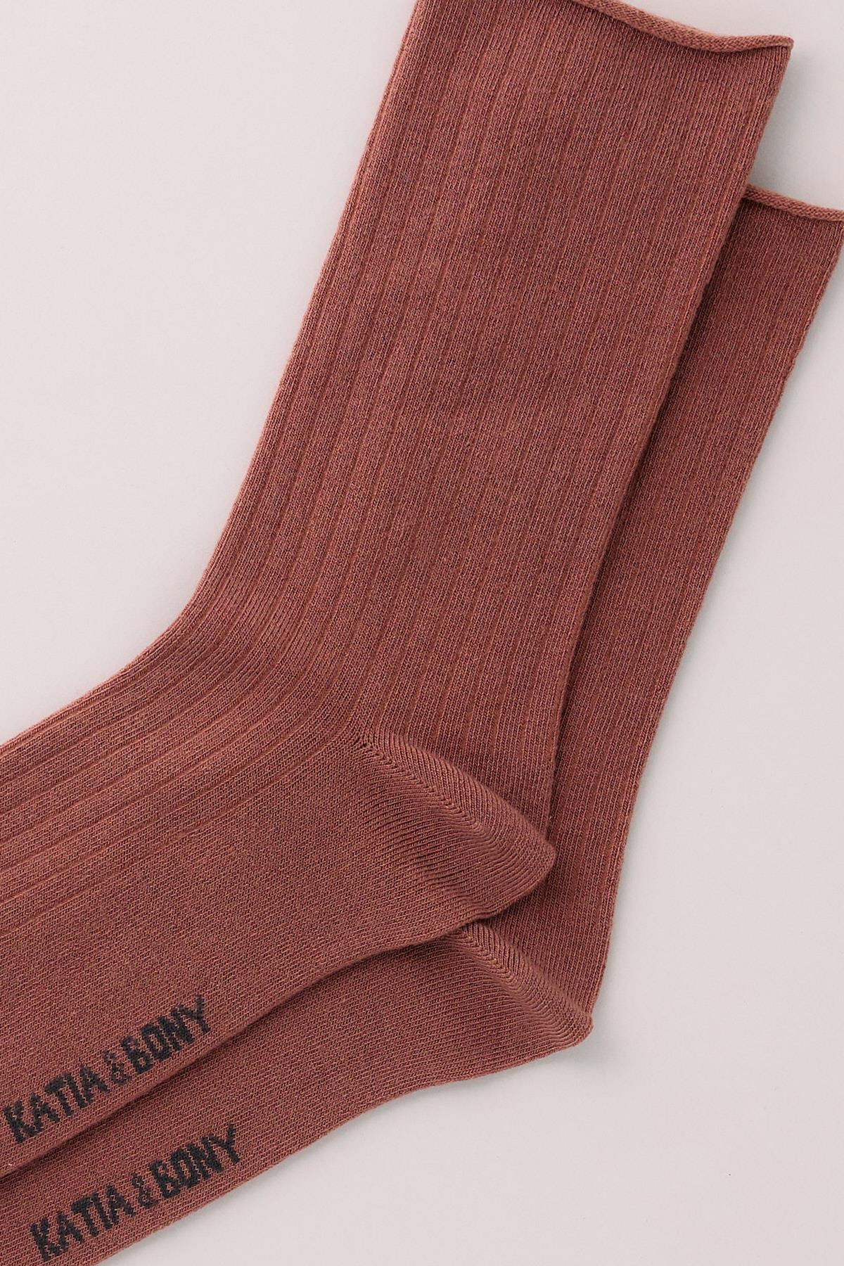Womens Lyocell Dusty Rose Color Sock