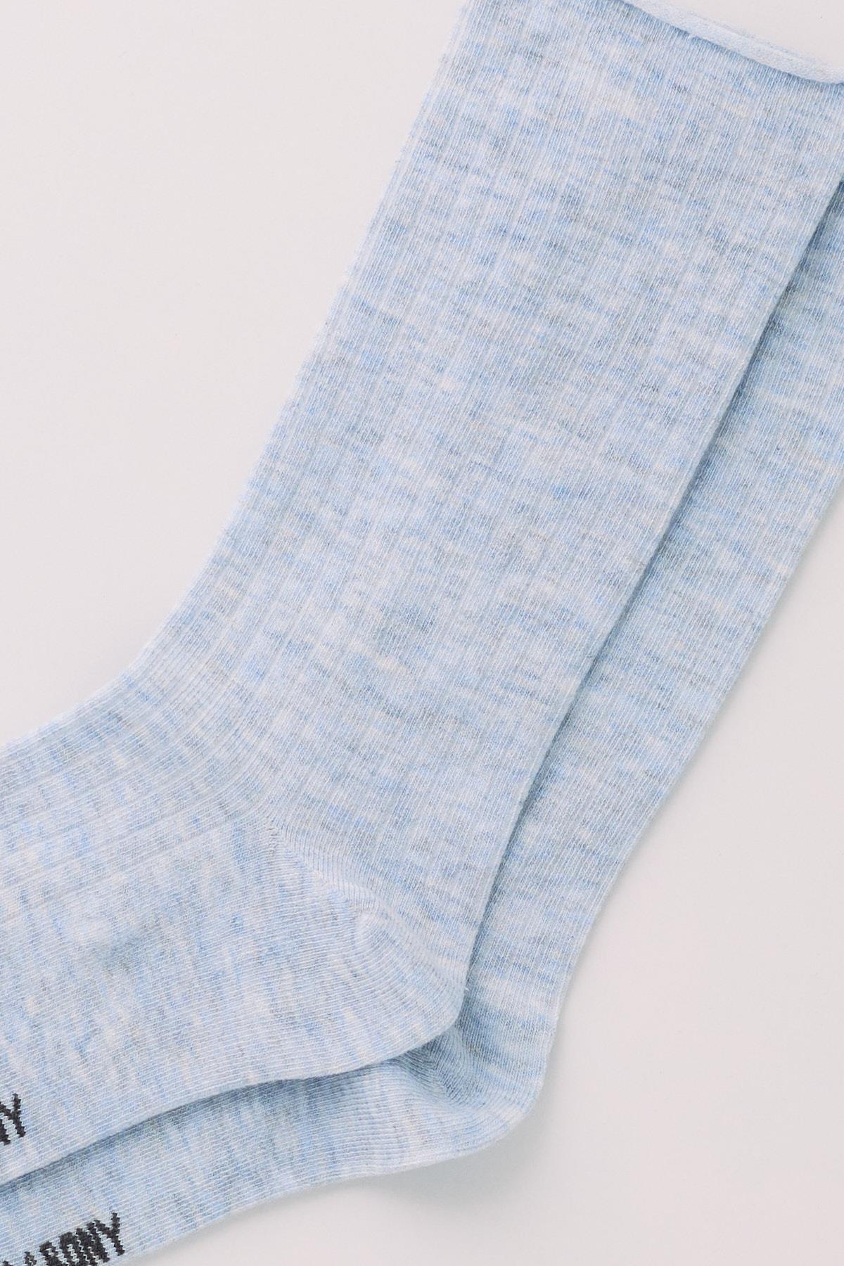 Womens Lyocell Blue Melange Color Socks