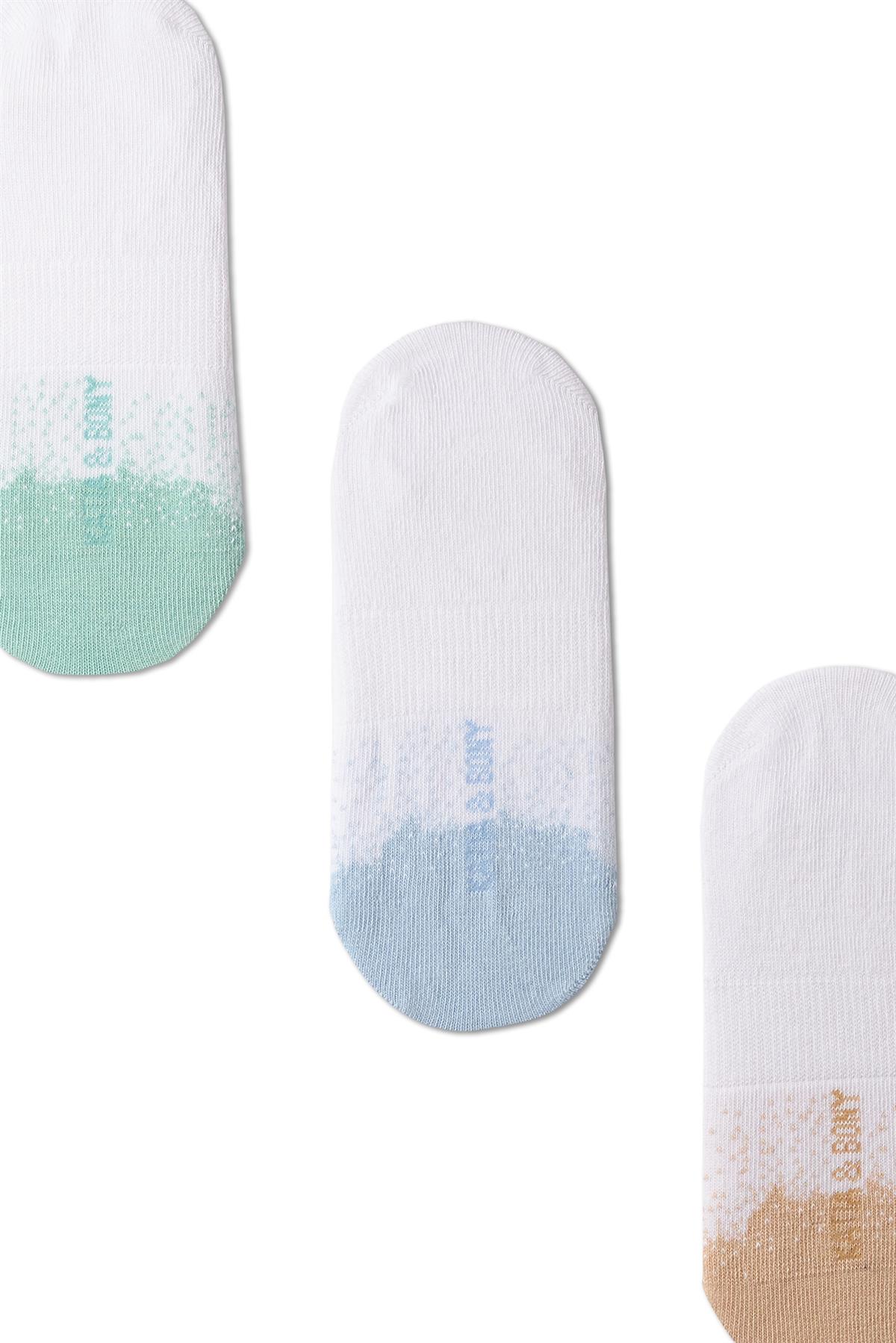 3-Pack Womens Color Dot Detail Ballet Socks