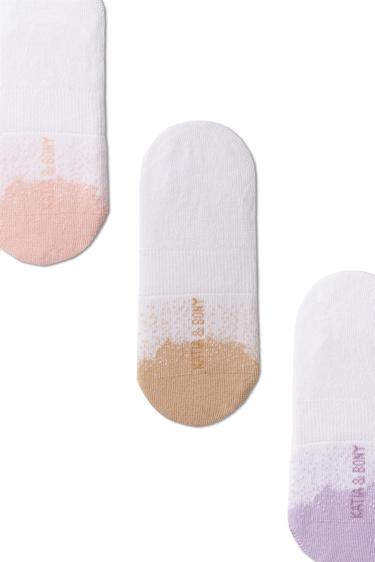 3-Pack Womens Color Dot Detail Ballet Socks