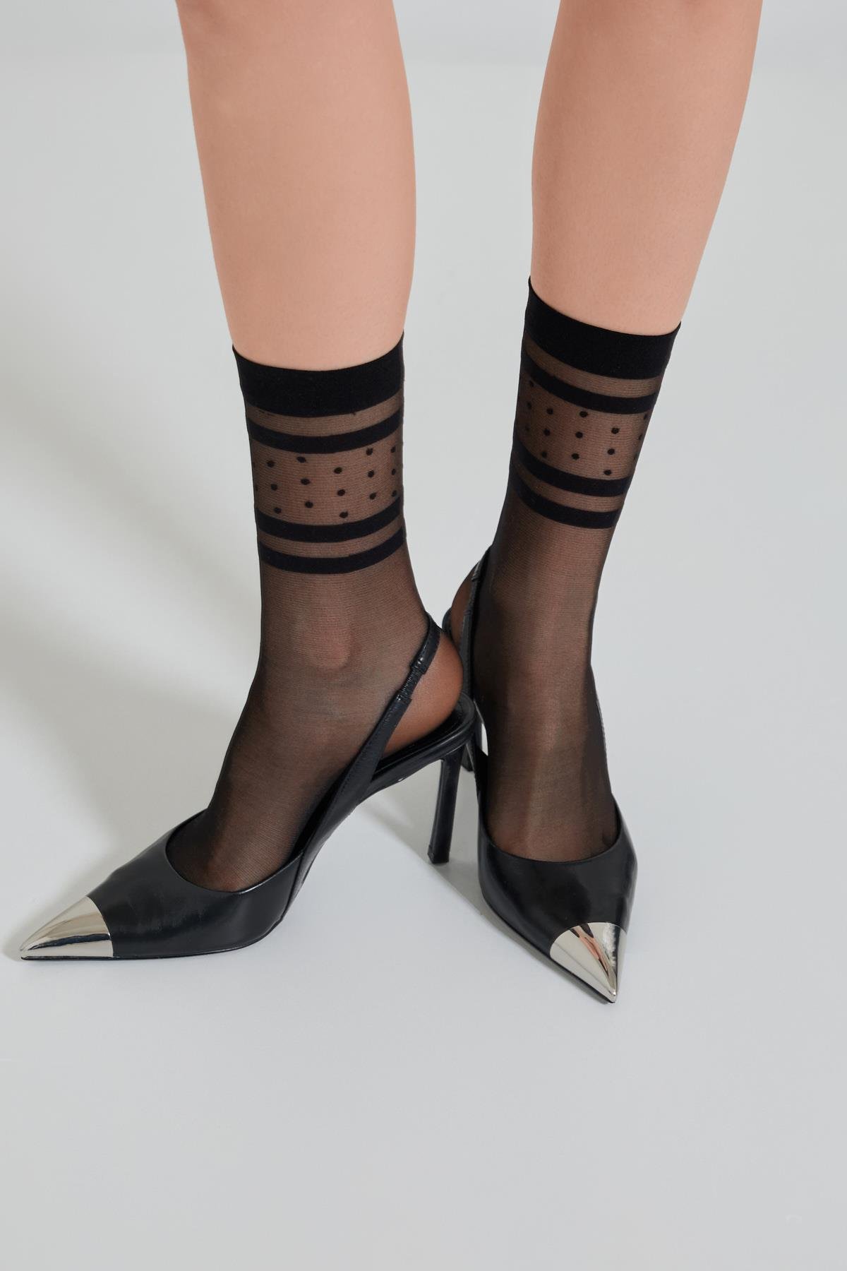 Womens Polka Dot Thin Sock