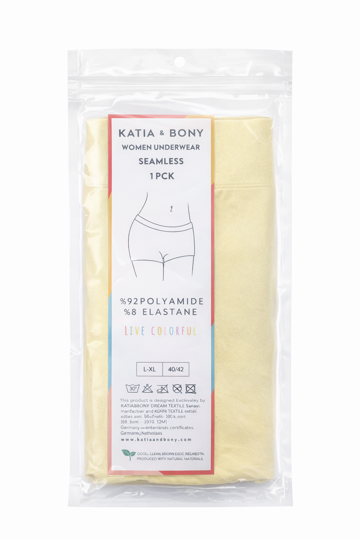 Kadın Sarı Seamless Boxer