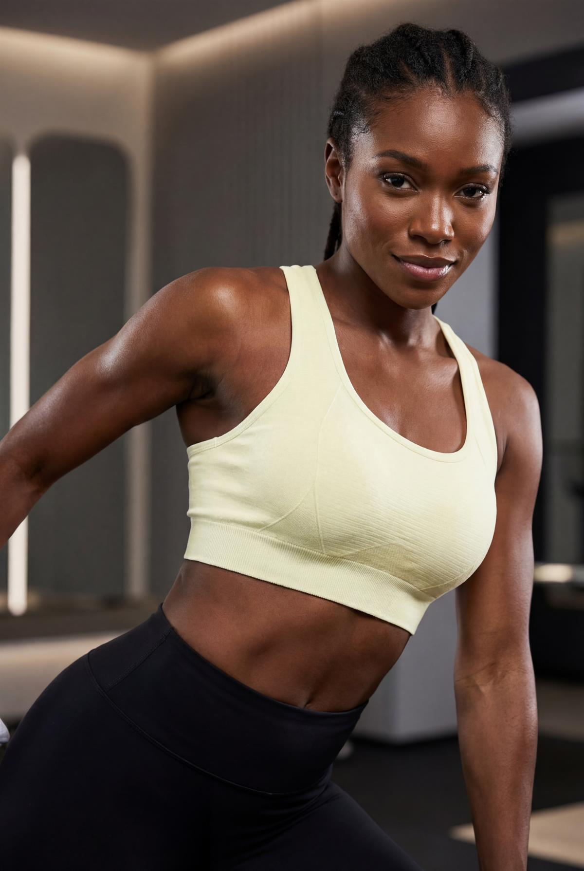 Kadın Seamless Bra Spor Sütyeni Sarı