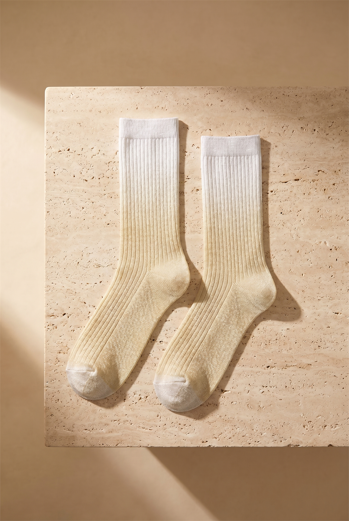 Kadın Sim Detaylı Parlak Soket Çorap Sarı