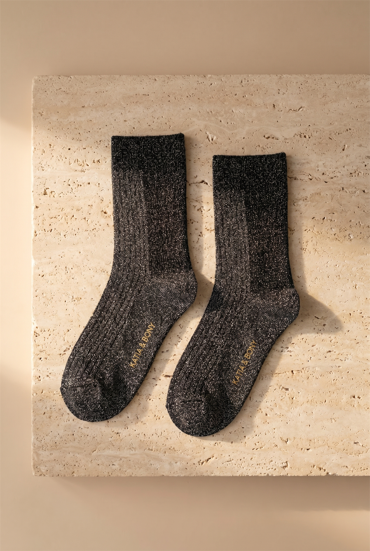 Kadın Simli Soket Çorap Siyah