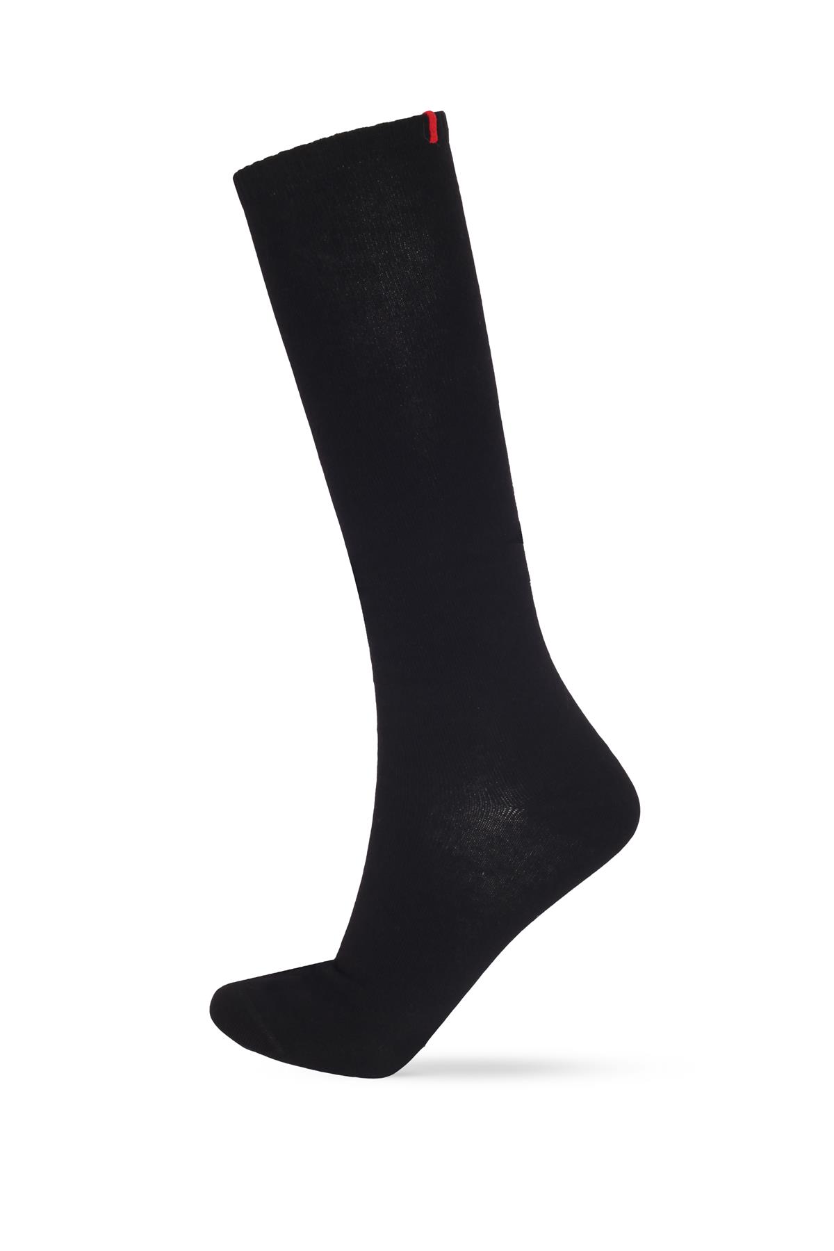 Kadın Siyah Renkli  Famliy Basic Dizaltı Çorap 