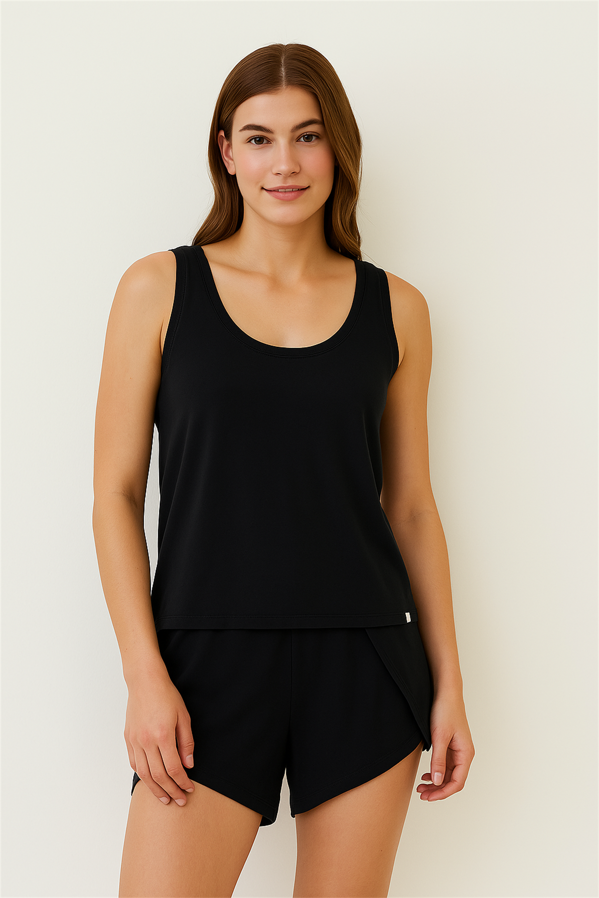 Kadın Luxury Askılı Üst Siyah