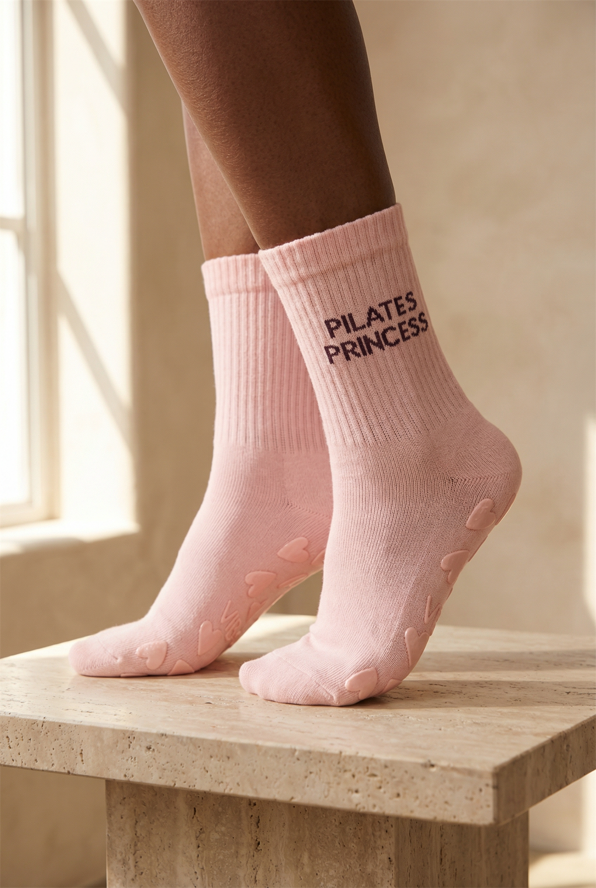 Kadın Soket Pilates Çorabı Pembe