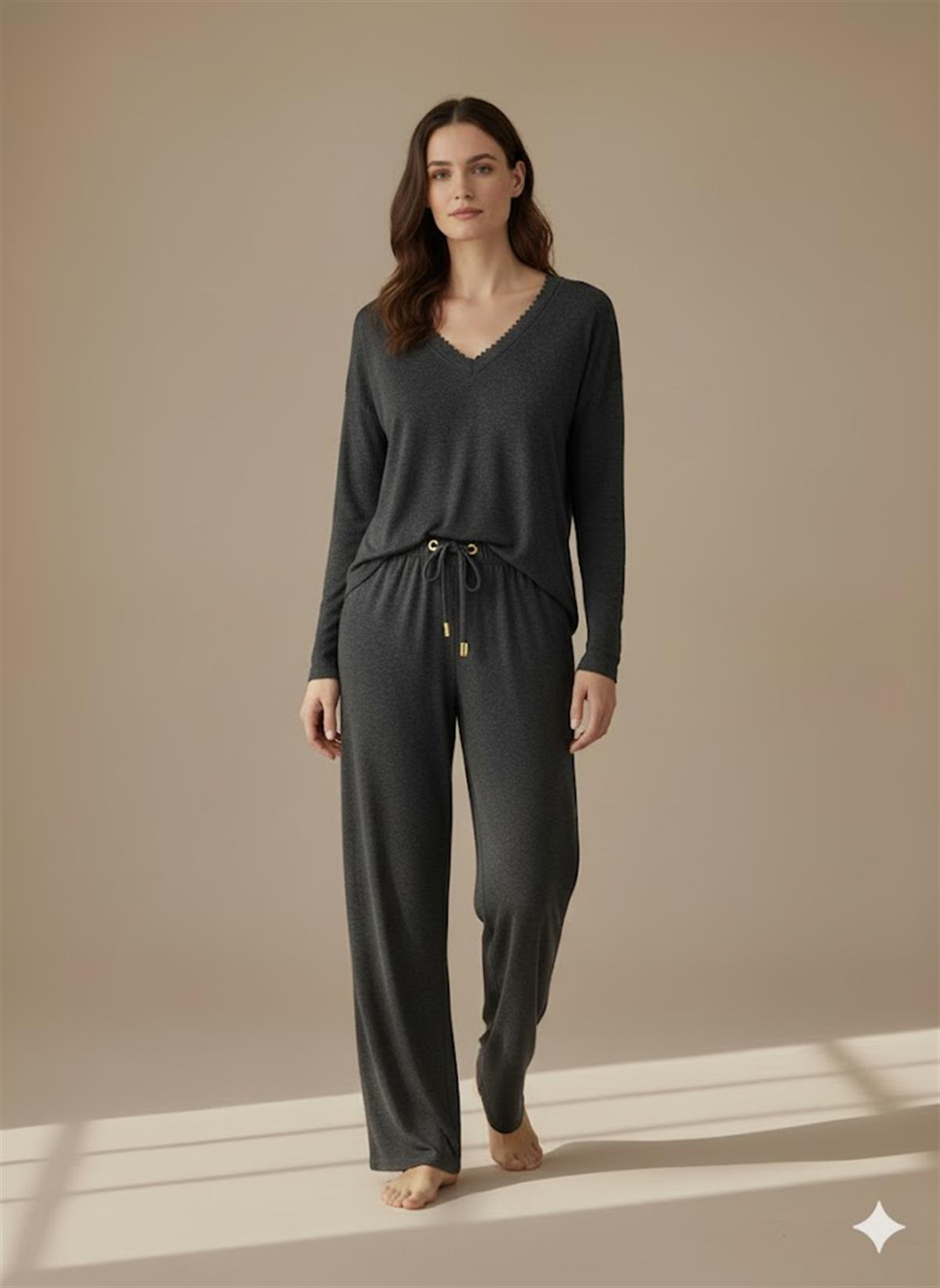 Kadın Uzun Kollu Üst Antrasit