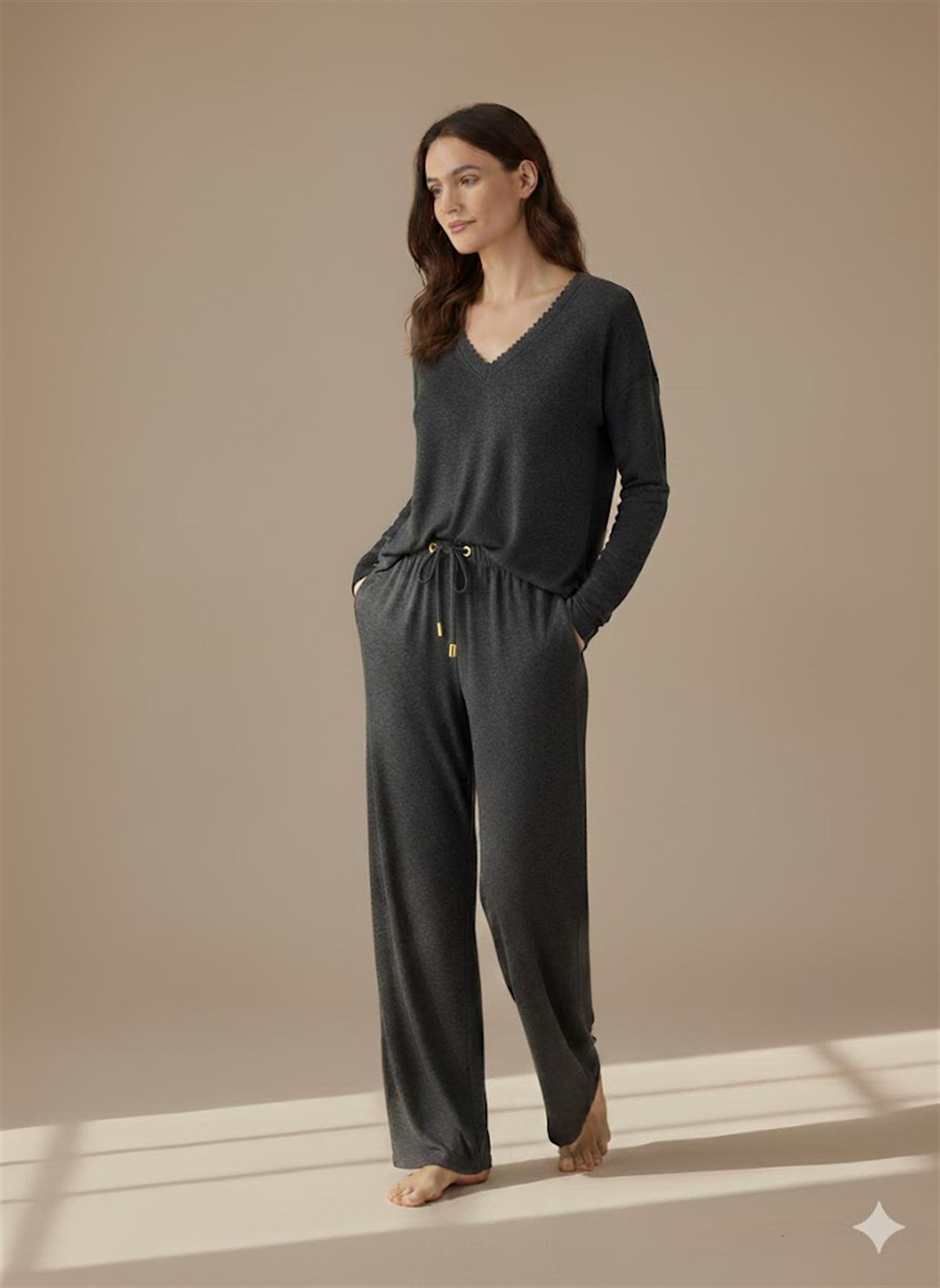 Kadın Uzun Kollu Üst Antrasit