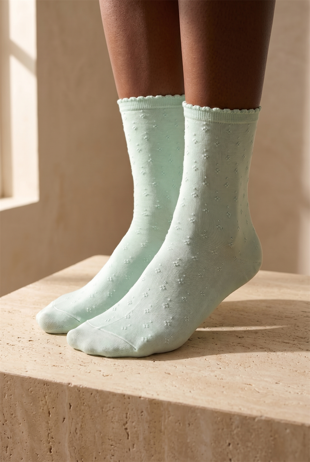 Kadın Viskoz Soket Çorap Yeşil