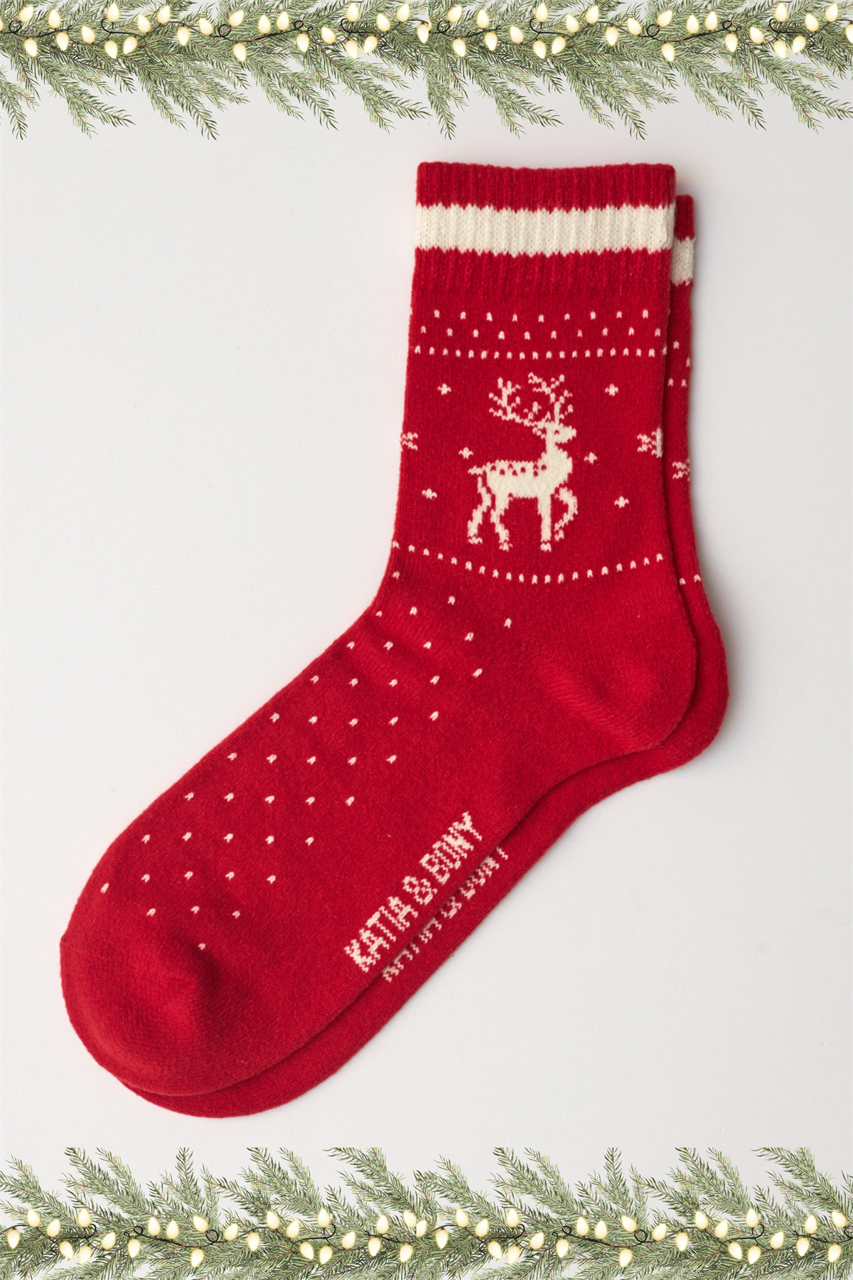 22401W3030 KADIN SOKET ÇORAP Kırmızı