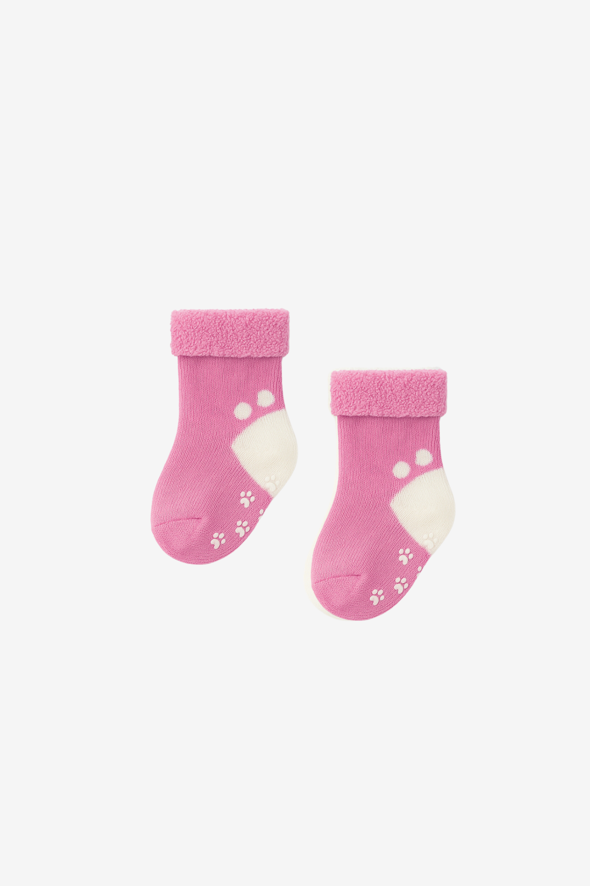 Baby Girl 3-Piece Towel Sock Pink-White-Yellow