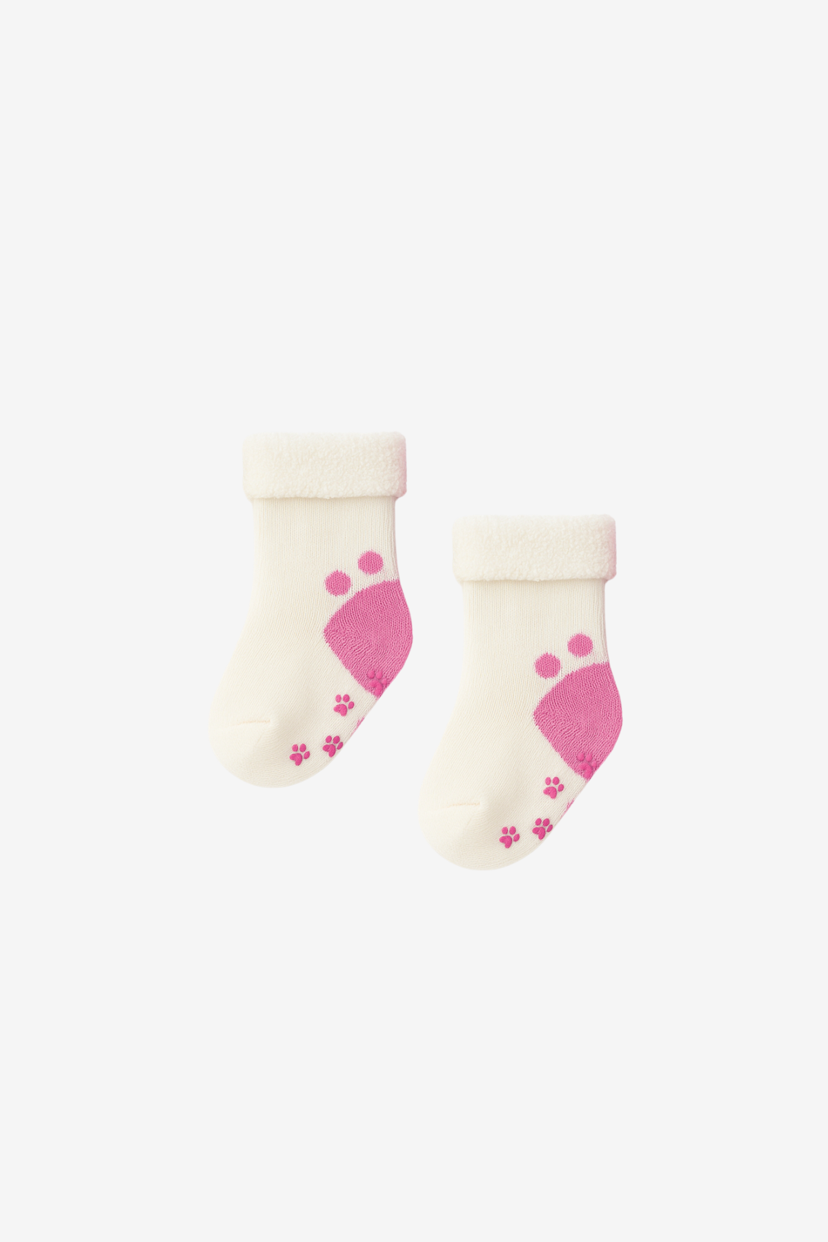 Baby Girl 3-Piece Towel Sock Pink-White-Yellow