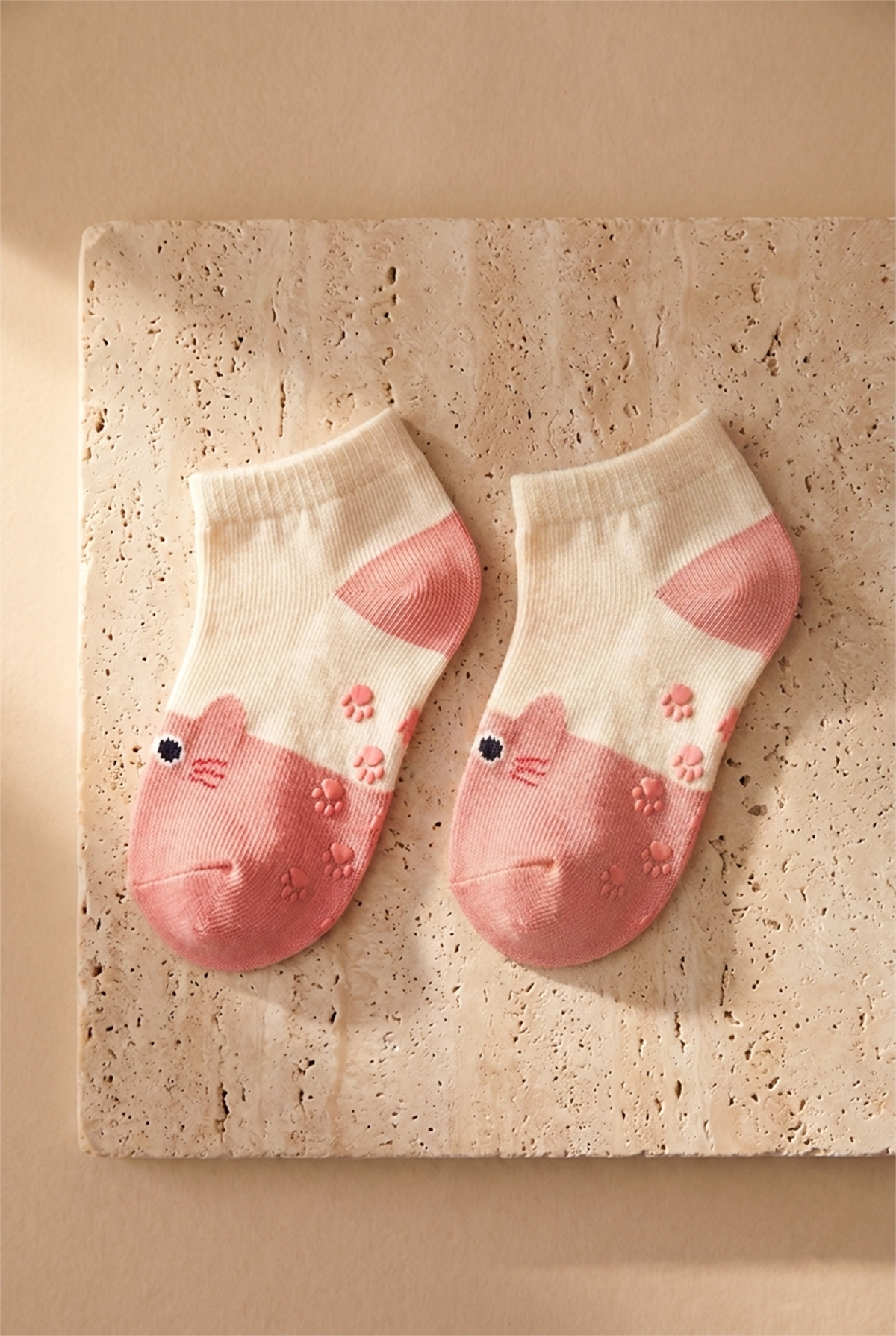 Baby Girl Animal Patterned 2-Piece Step Socks