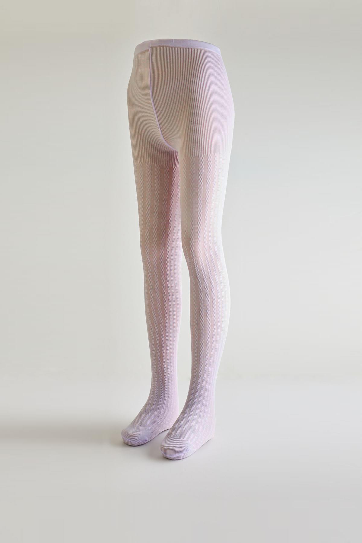 Girls 20 Denier Patterned Tights Lilac