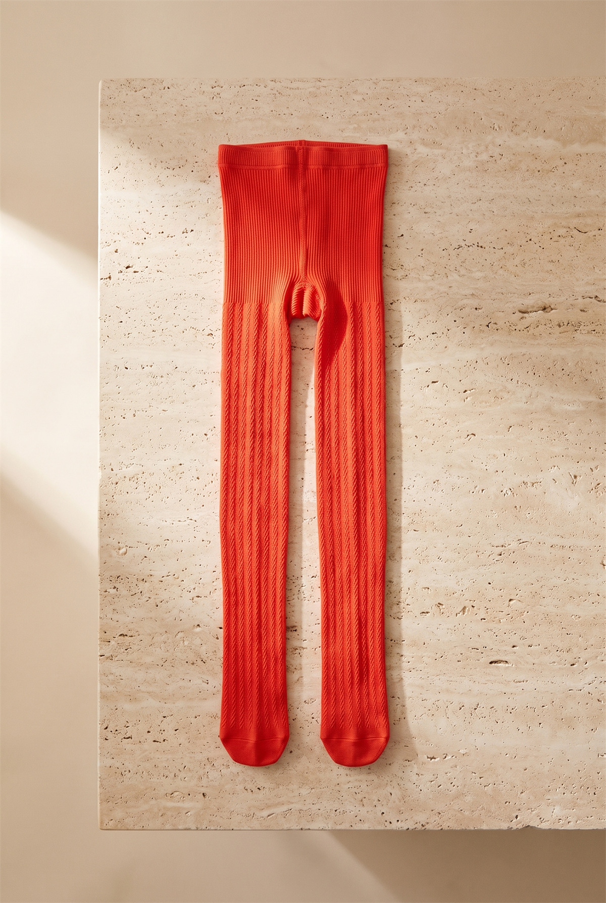 Girls 20 Denier Knitted Patterned Tights Red