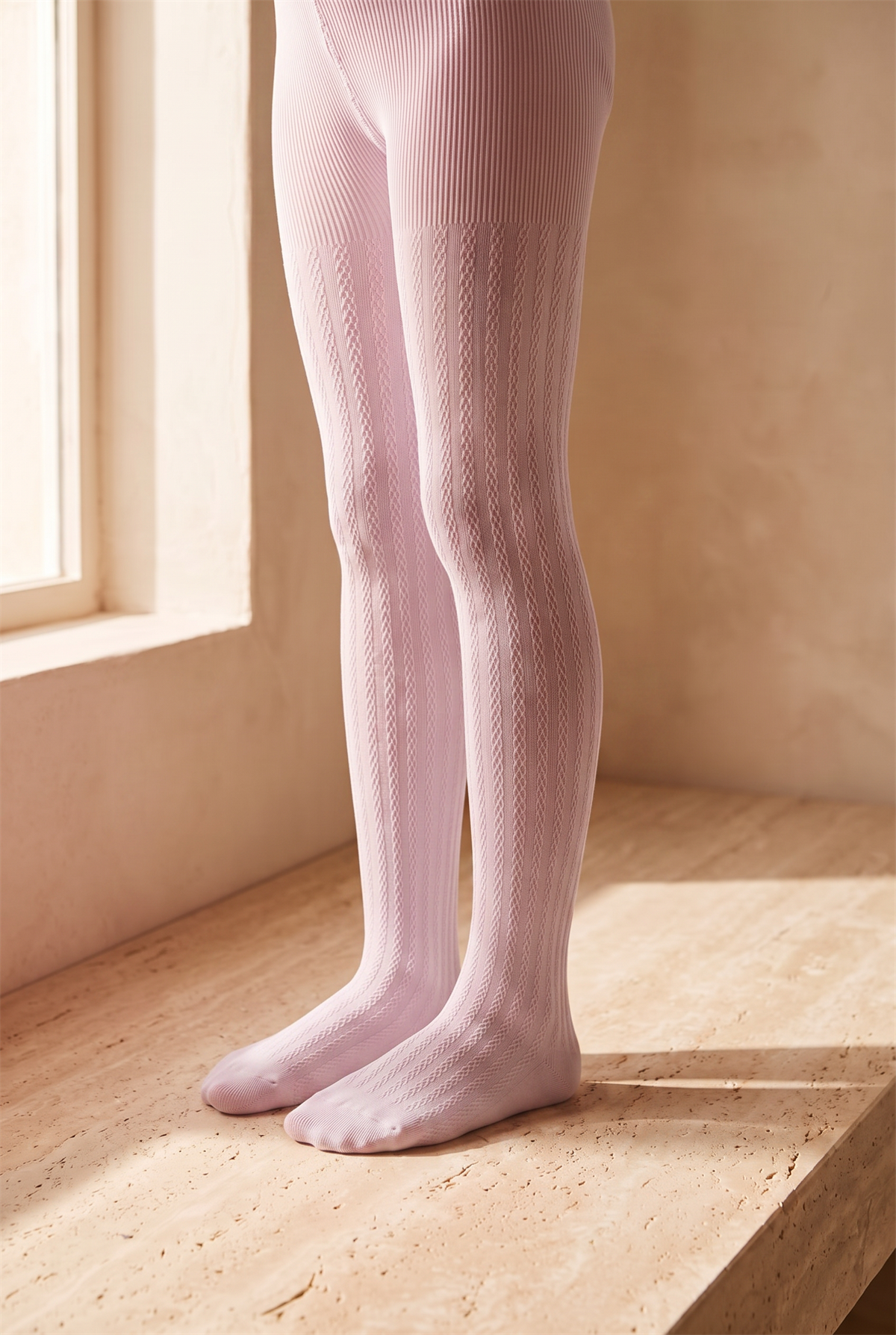Girls 20 Denier Patterned Tights Lilac