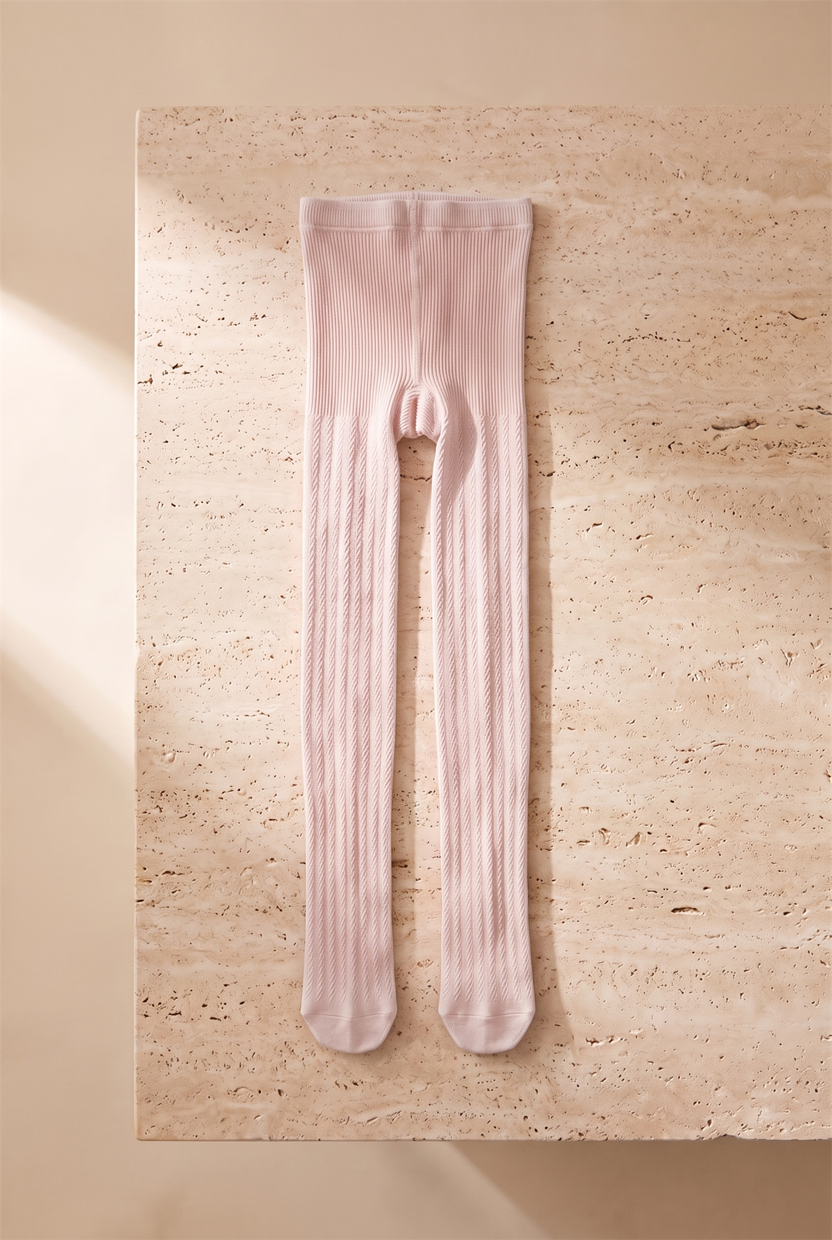 Girls 20 Denier Knitted Patterned Pantyhose Pink