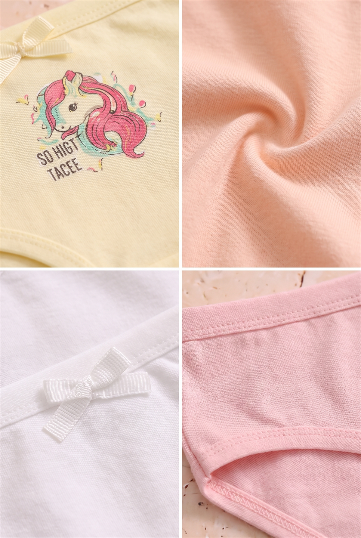 Kız Çocuk 5li Unicorn Desenli Slip Külot