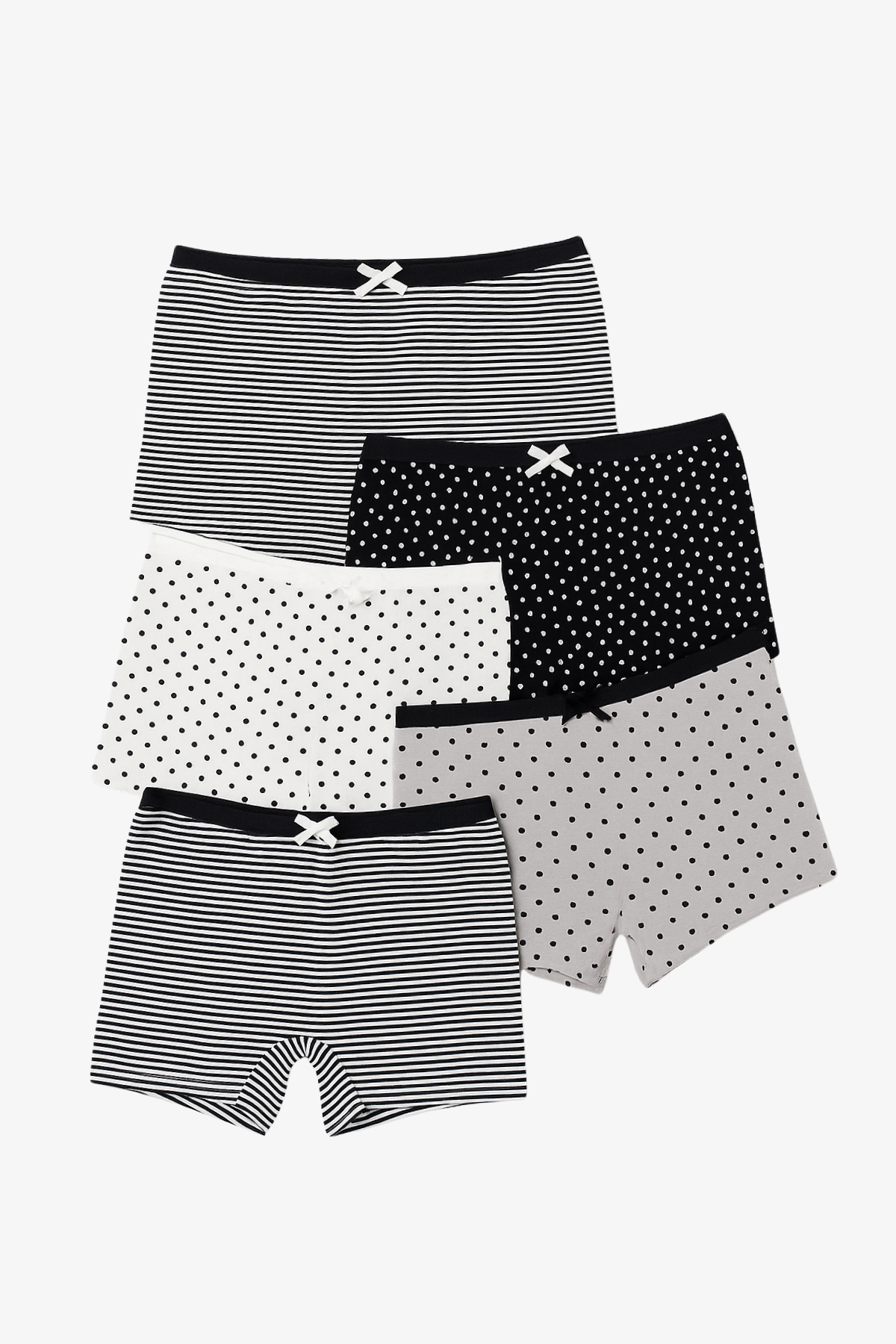 Girls 5-Piece Star Boxer Multicolored