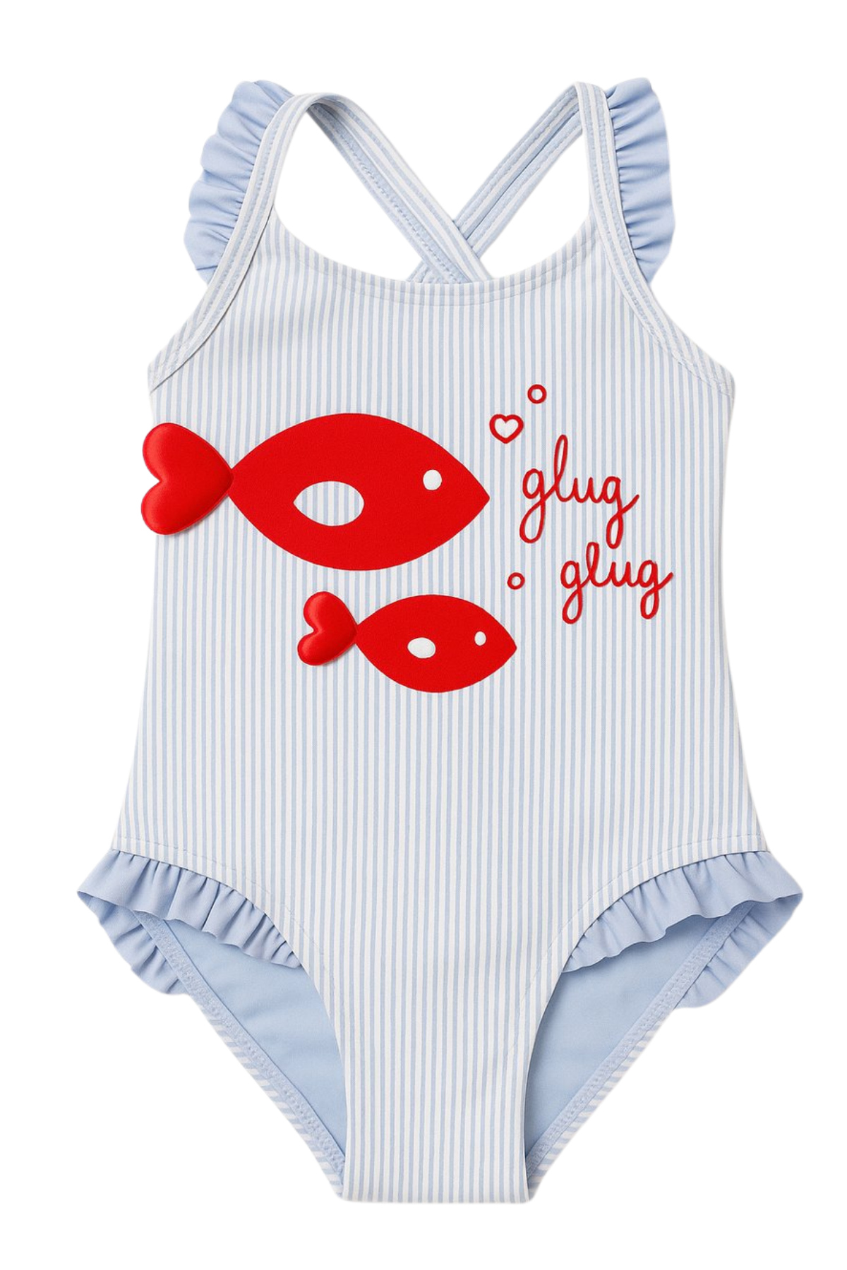 Girls Fish Tail Accessory Swimsuit Blue