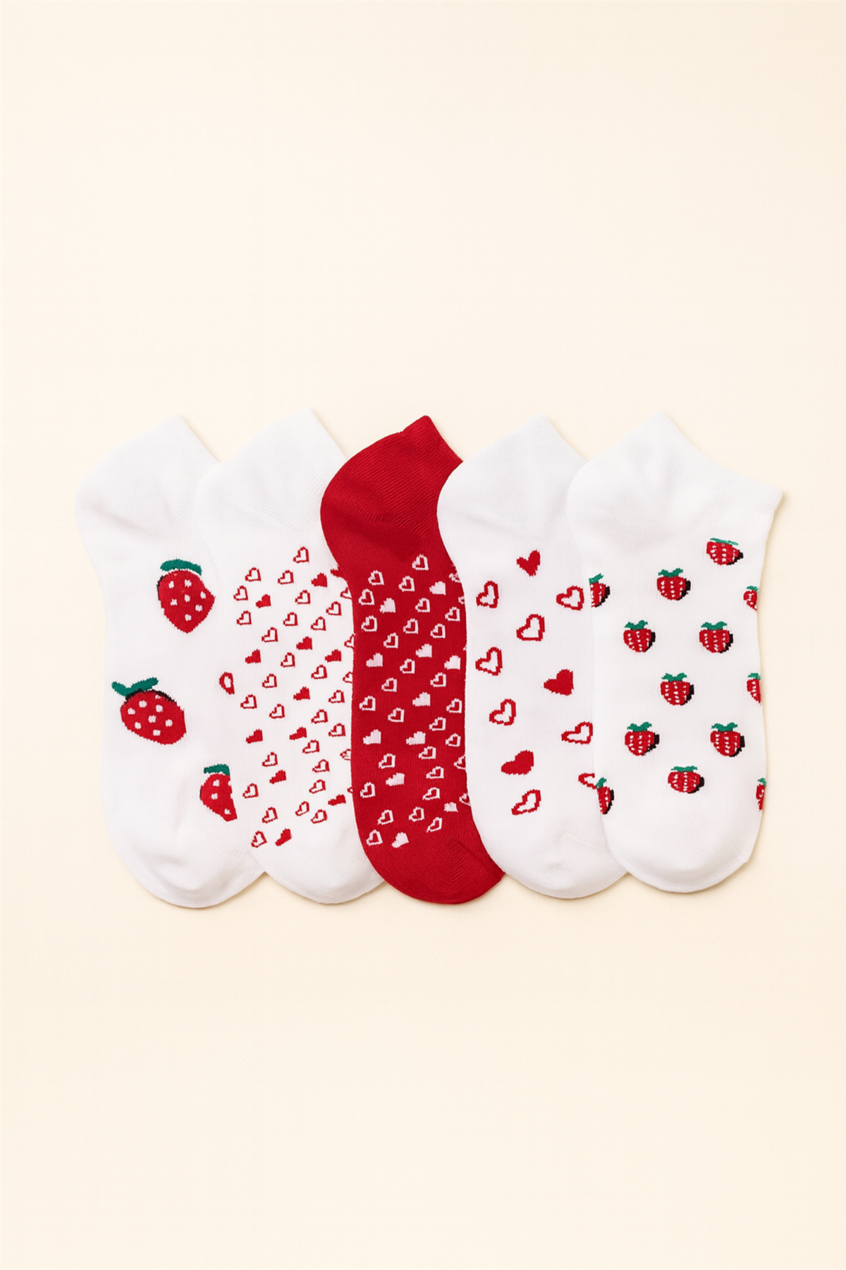 12401G2112 5 PCK DESENLİ ÇOCUK STEP ÇORAP Desenli