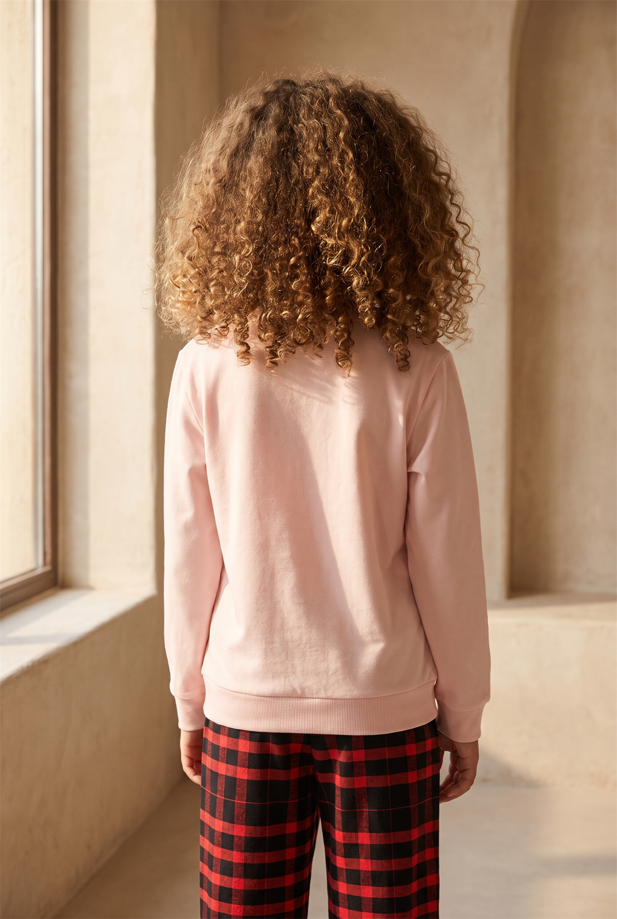 Kız Çocuk Dear Santa Noel Baba Figürlü Pijama Takımı Pembe