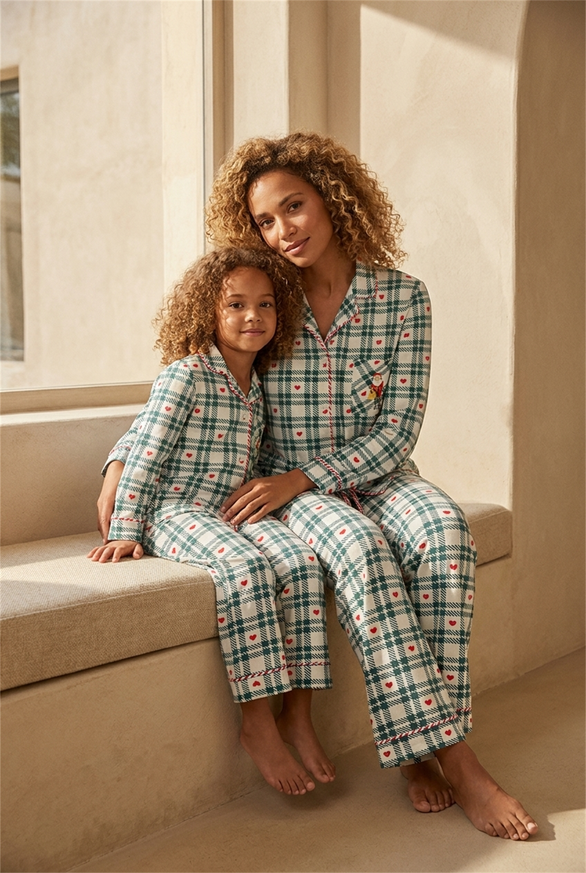 Kız Çocuk Dear Santa Pijama Takımı Yeşil
