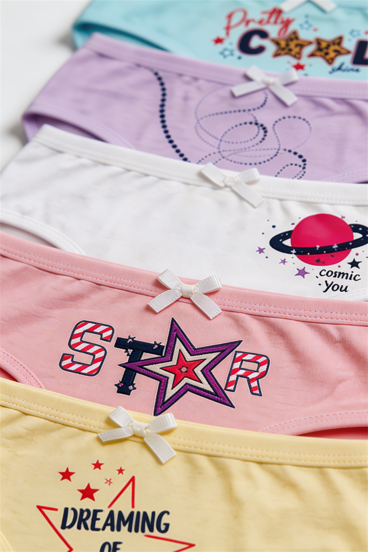 12503G1030 5PCK DESENLİ KIZ ÇOCUK KÜLOT - 3784 ÇOK RENKLİ