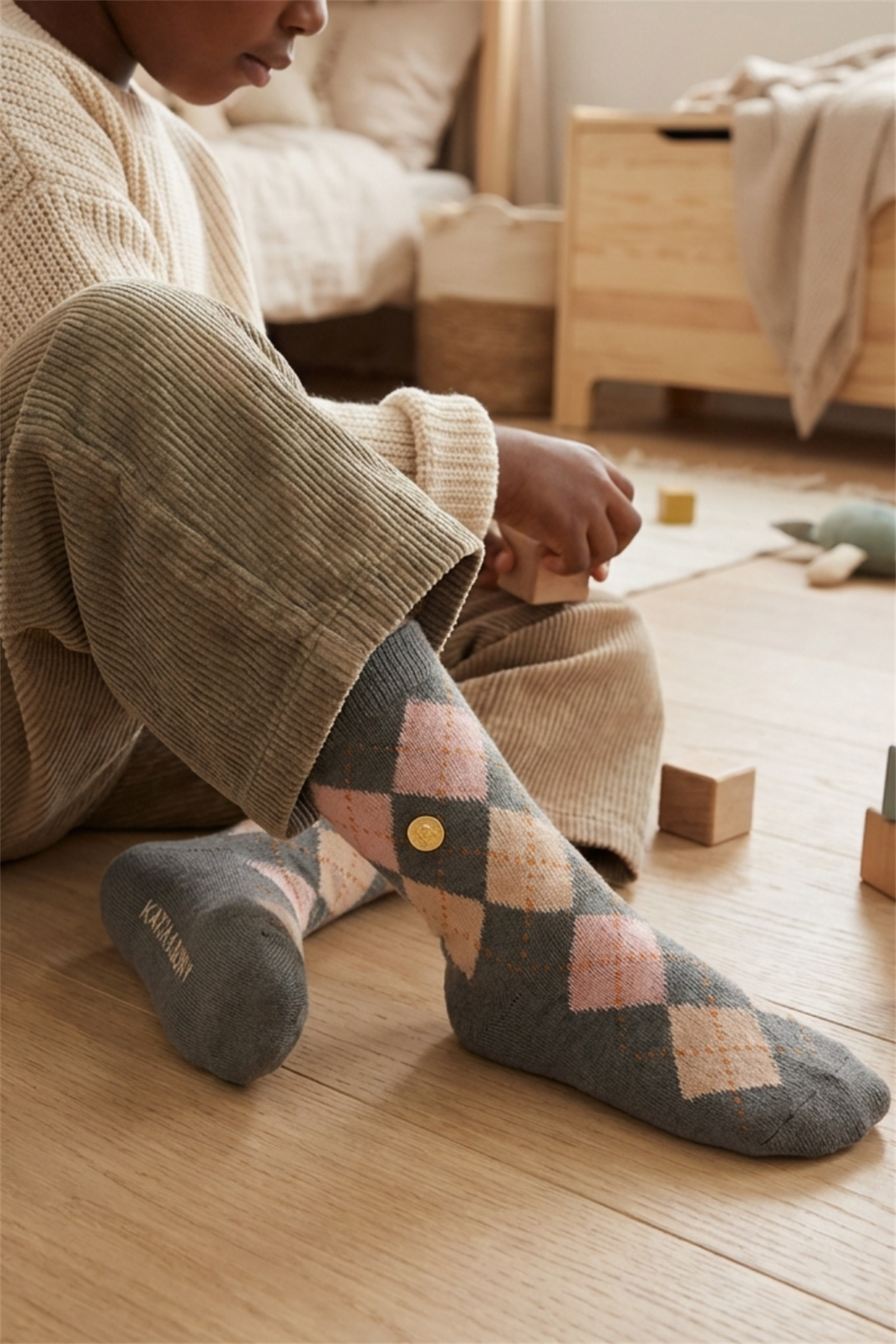 22501G2016 EKOSELİ ZIMBALI ÇOCUK SOKET ÇORAP Patterned