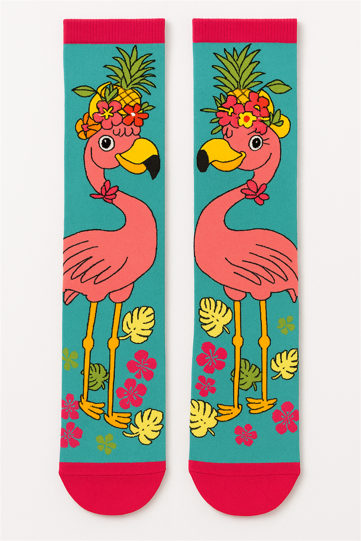 Kız Çocuk Flamingo Desenli Dizüstü Çorap