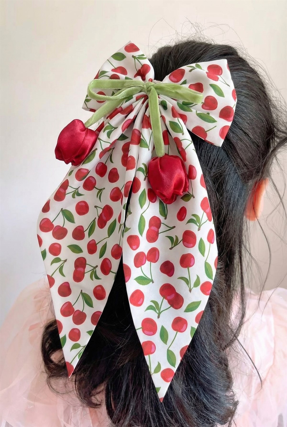 Cherry Bow Vending Buckle White