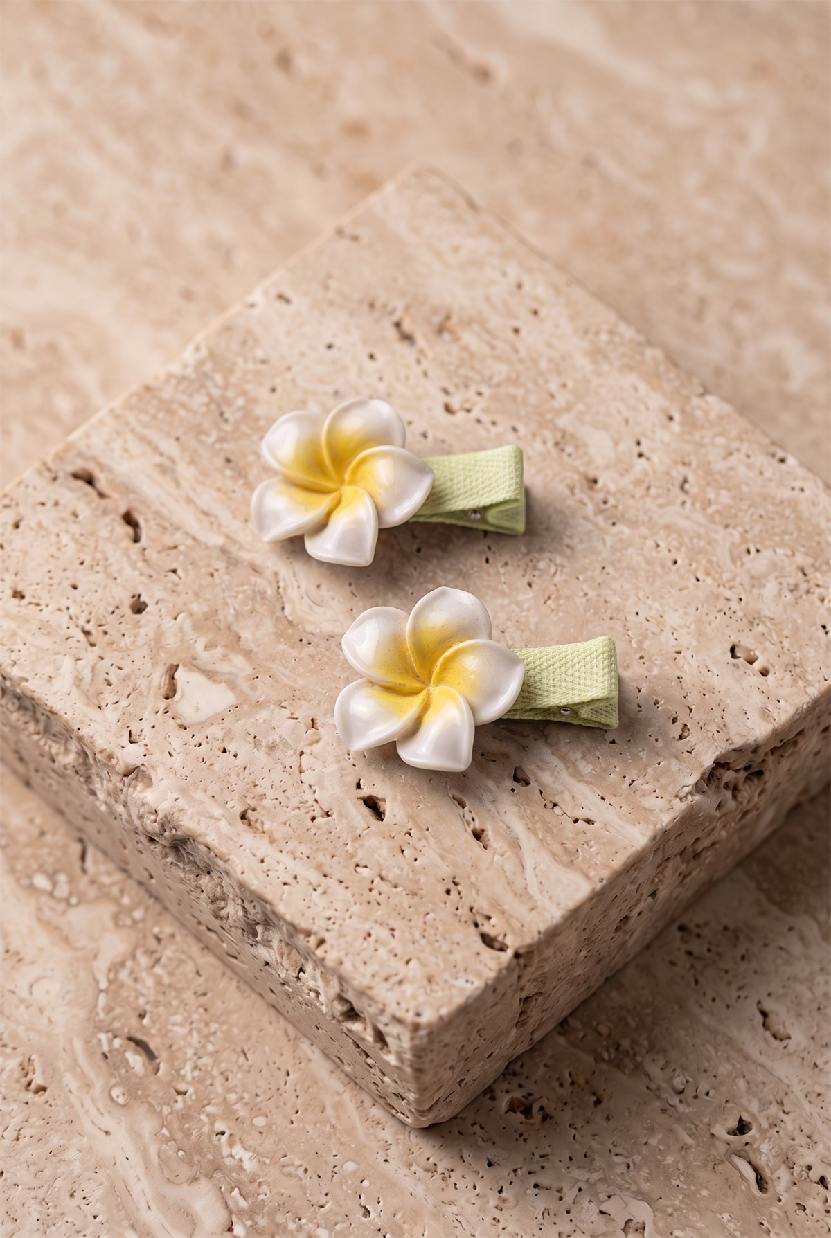 Kız Çocuk Klipsli Lotus Toka Sarı