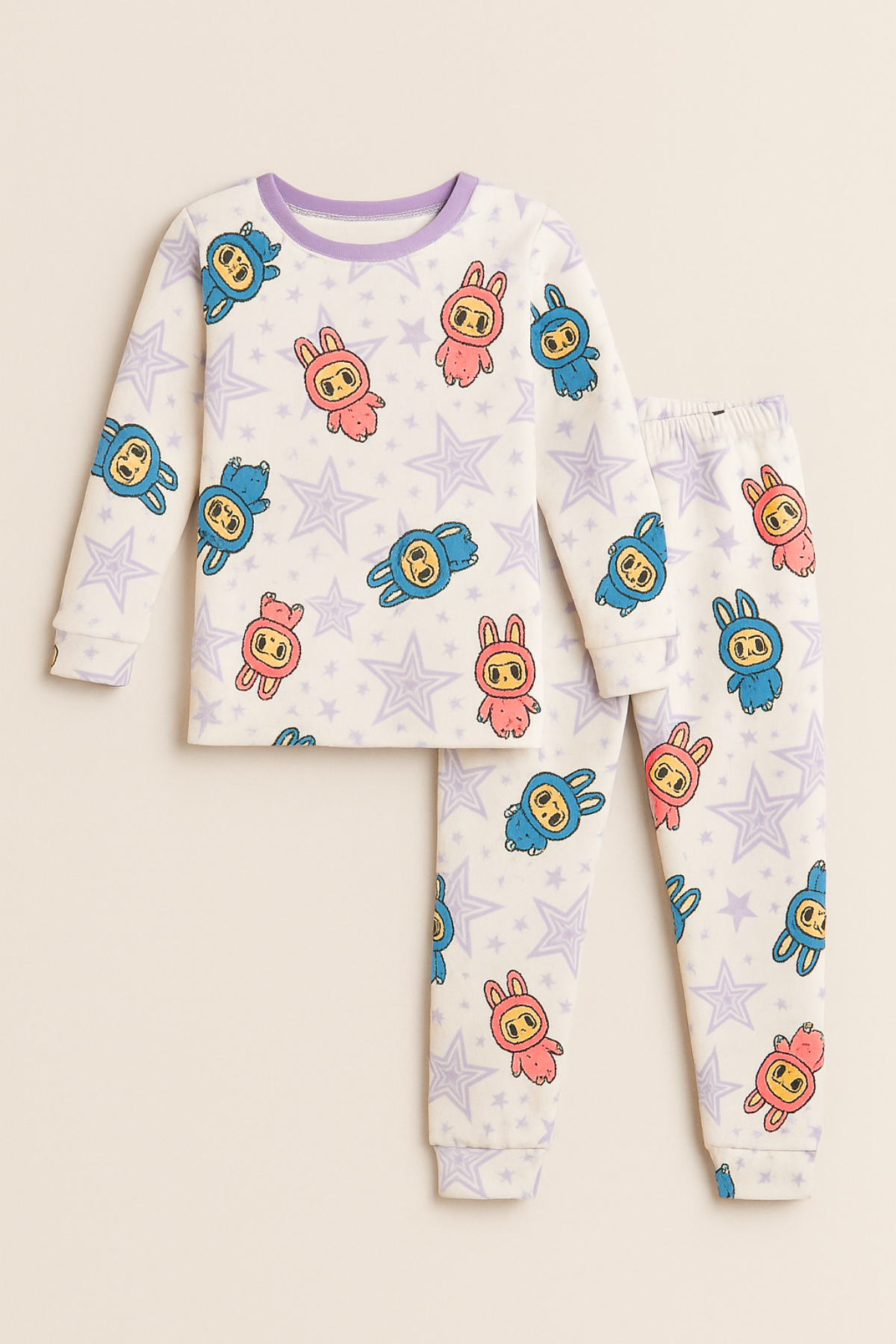 Kız Çocuk Labubu Desenli Pijama Takımı