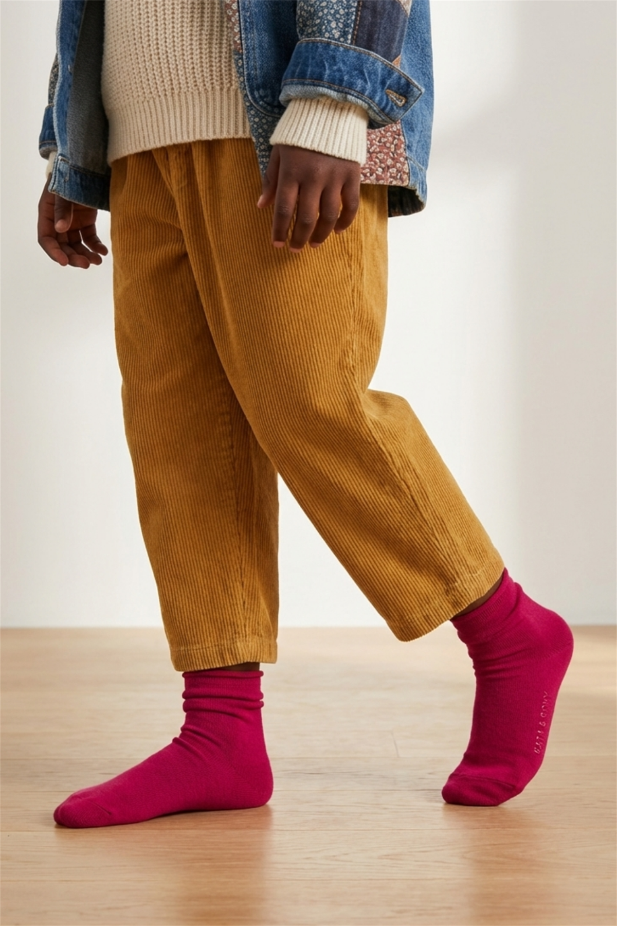 12501G1012 LASTİKSİZ MODAL ÇOCUK SOKET ÇORAP Koyu Pembe