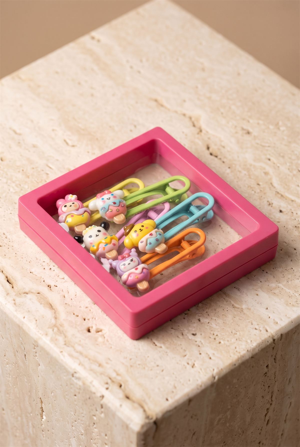 22505G2374 DESENLİ TOKA SETİ-23390 Pembe