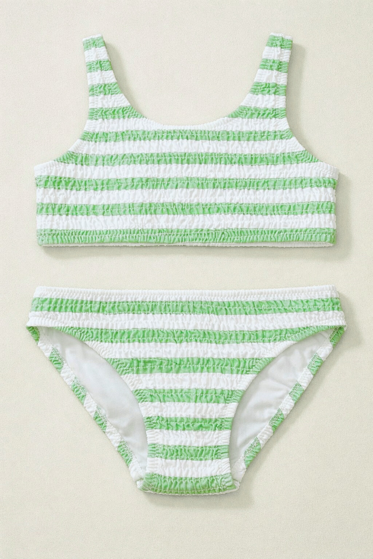 Kız Çocuk Sea La Vie Şeritli Bikini Takımı Yeşil