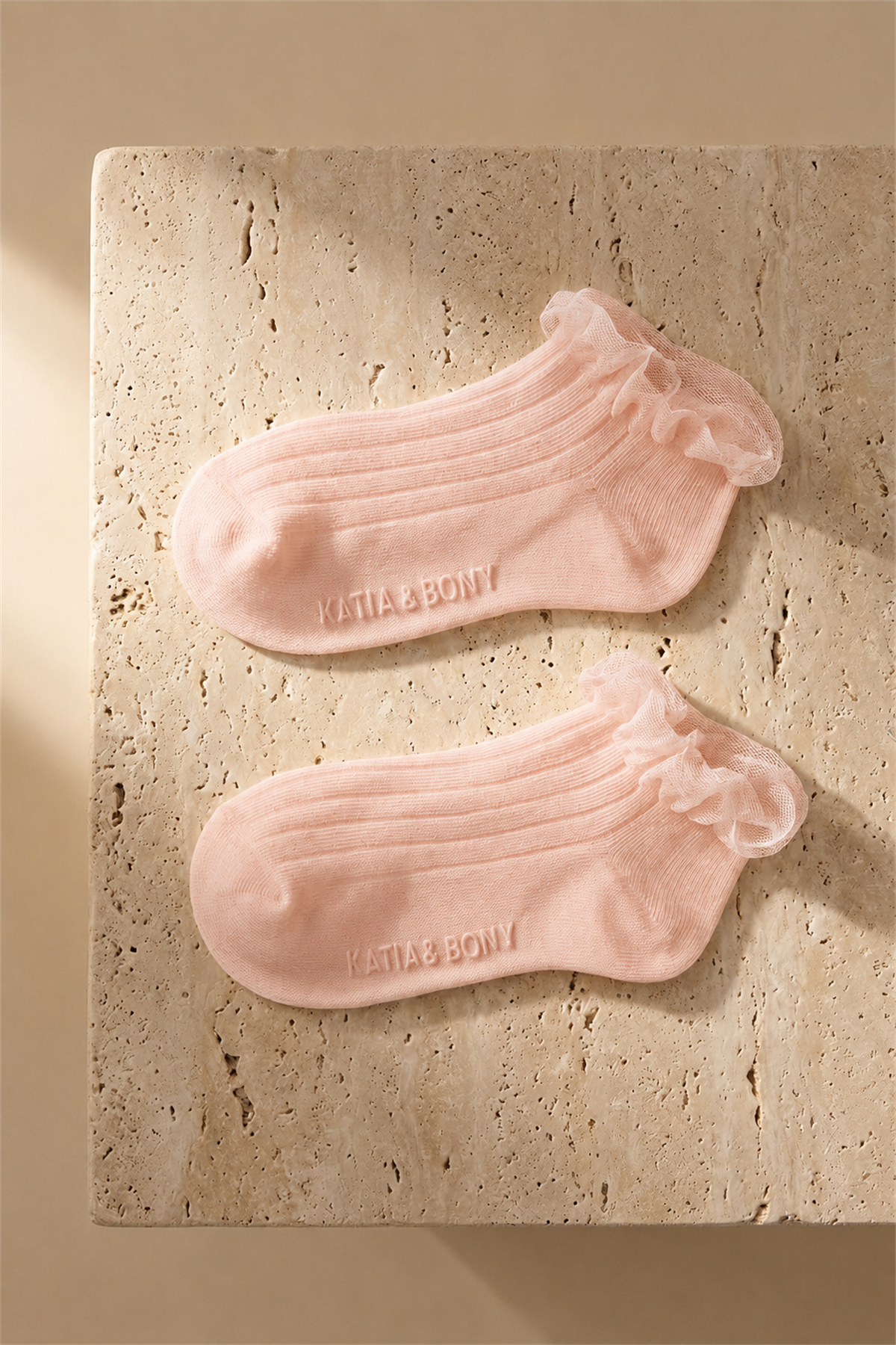 Kız Çocuk Tül Aksesuarlı Step Çorap Pembe
